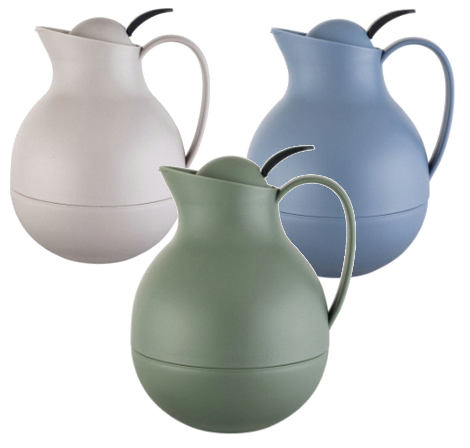 Michelino Isolierkanne Thermokanne "Alythia" Thermoskanne Isolierflasche, 1 l, Einhand-Ausguss, ergonomischer Griff