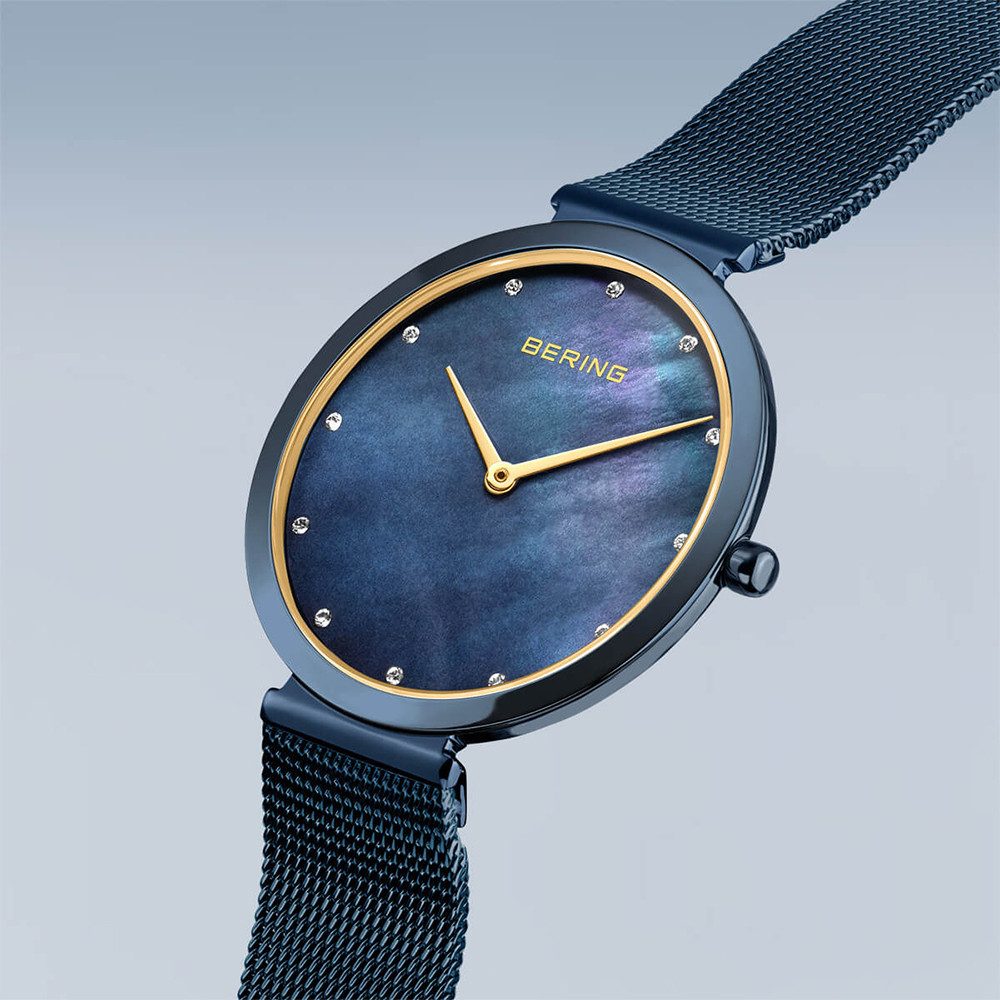 Bering Quarzuhr Bering Classic blau glänzend günstig online kaufen