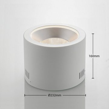 Arcchio Deckenspots Liddy, LED-Leuchtmittel fest verbaut, Farbwechsel warmweiß / tageslicht, Modern, Aluminium, weiß, 1 flammig, inkl. Leuchtmittel, Deckenleuchte