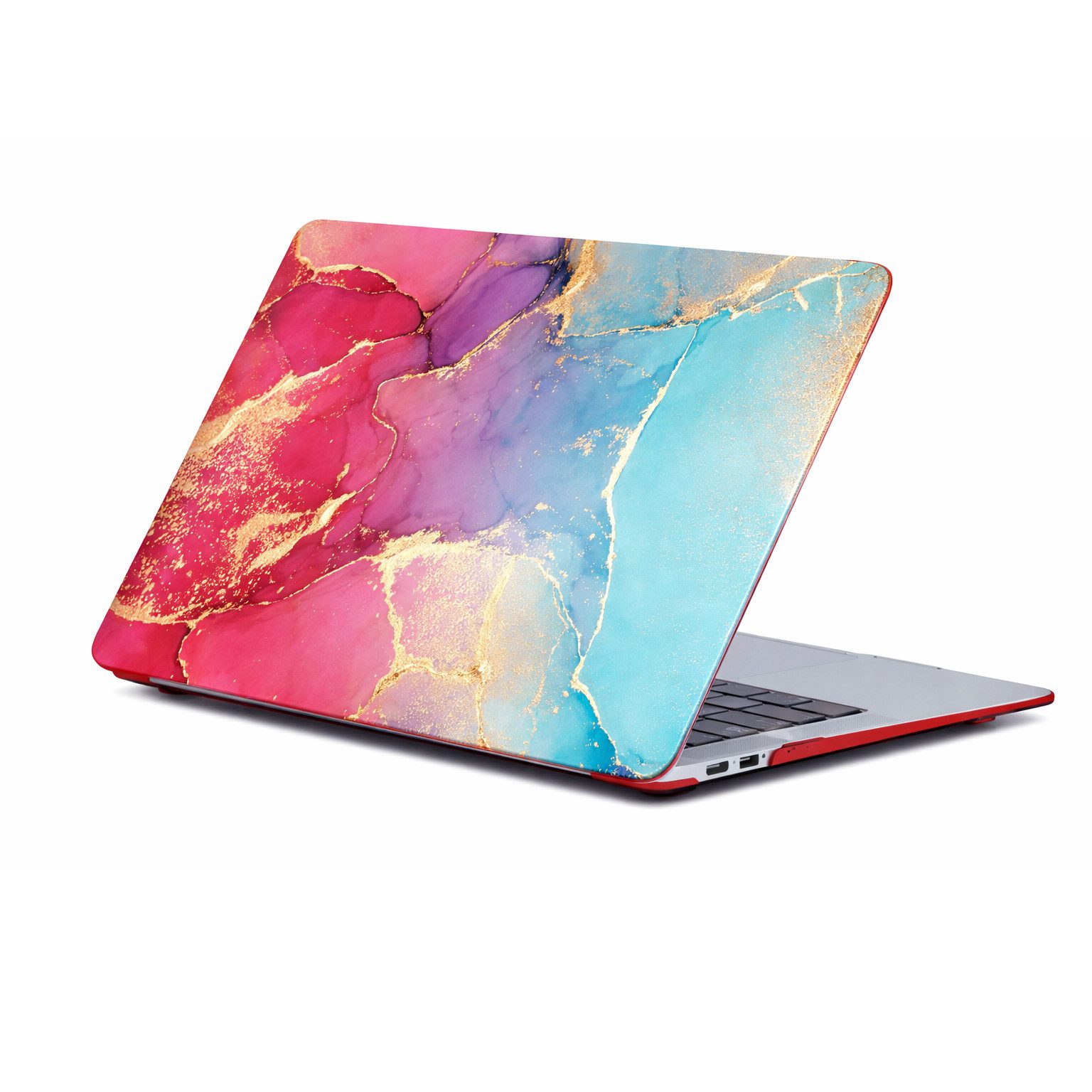 FroShop Laptop-Hülle Schutzhülle für Apple MacBook Air 13" (2018-2020) A2337, A2179, A1932 13 Zoll, A2337 (M1) / A2179 / A1932 - Transparent & Marmor Designs