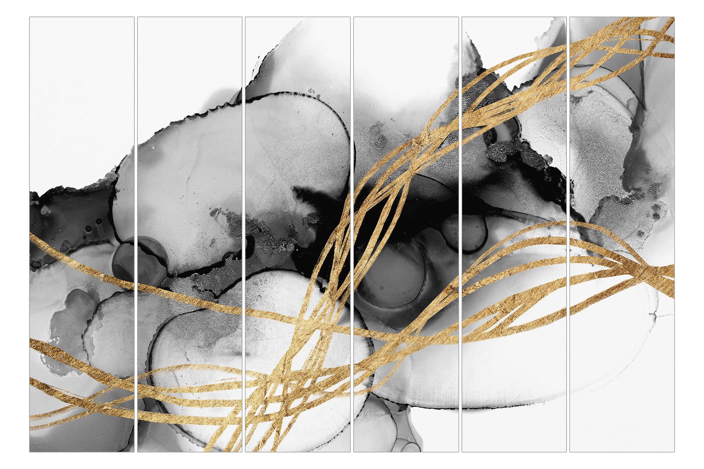 Bilderdepot24 Schiebegardine Flächenvorhang blickdicht Schwarze Tusche günstig online kaufen