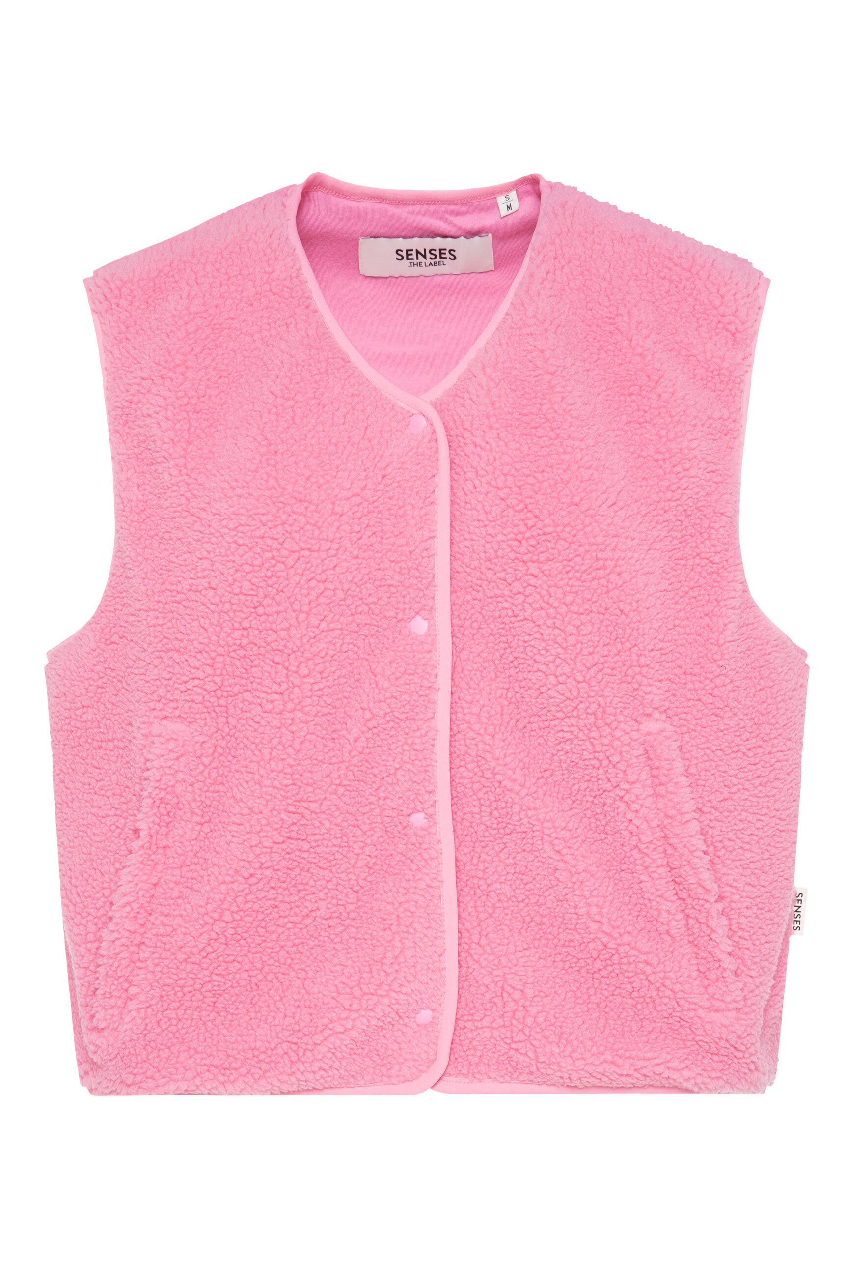 SENSES.THE LABEL Plüschweste mit Reißverschlusstaschen günstig online kaufen