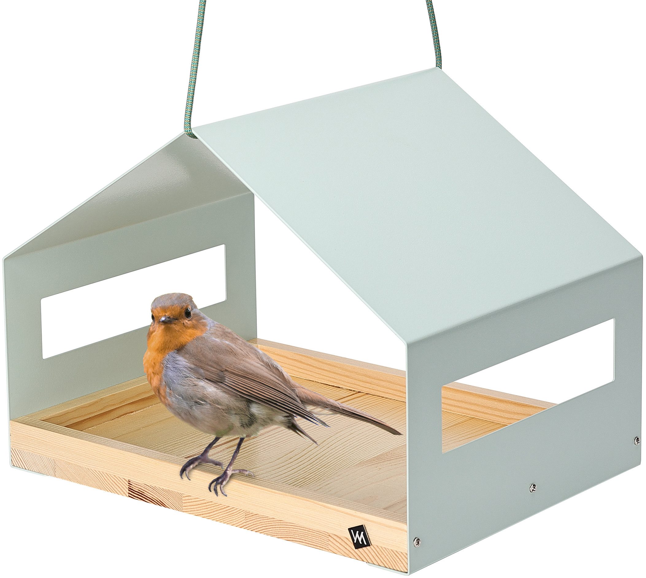 Vogelhaus wetterfest zum Aufhängen, Metall Vogelfutterhaus groß Vogelhäuschen