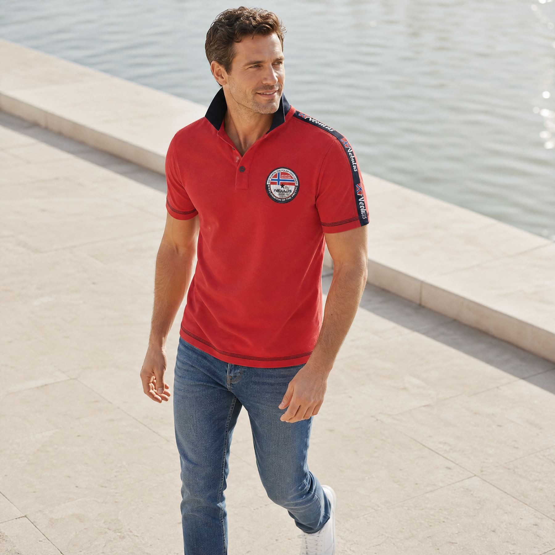 Nebulus Poloshirt NEBI, P4975 - Herren, rot, L