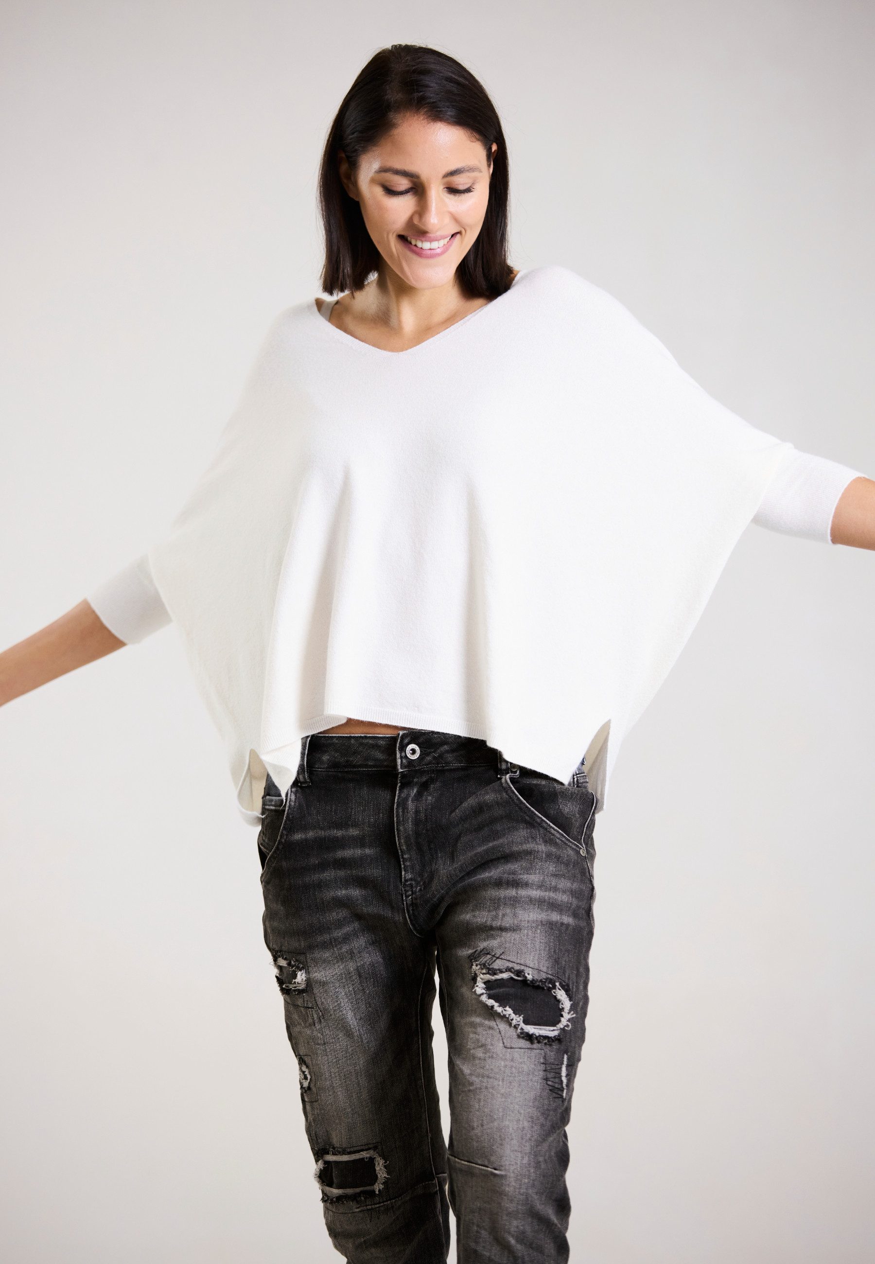 Andijamo-Fashion Strickpullover SASSY CLASSY Feinstrick, weicher Griff