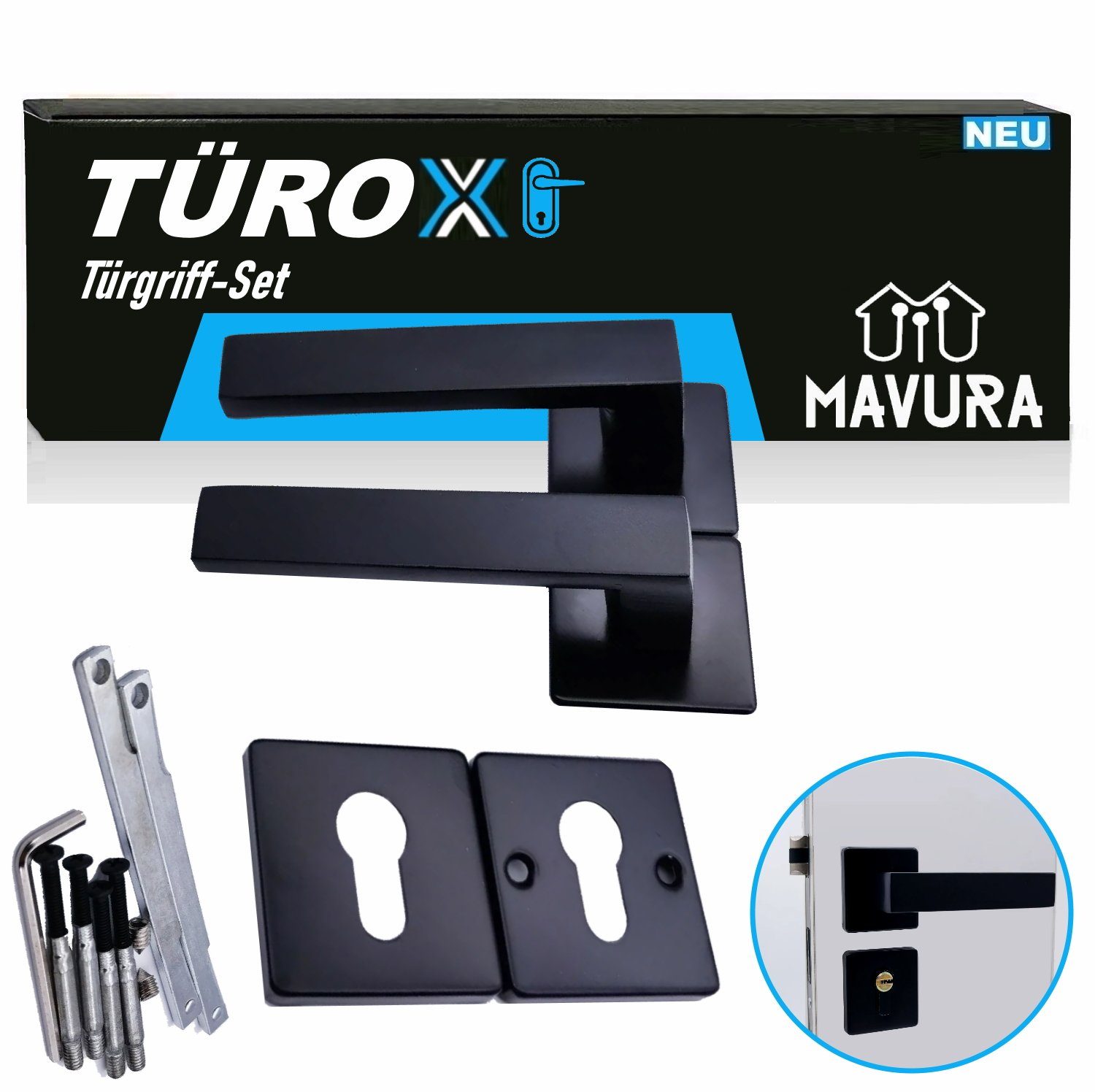 MAVURA Drückergarnitur TÜROX Türgriff Set Türklinke günstig online kaufen