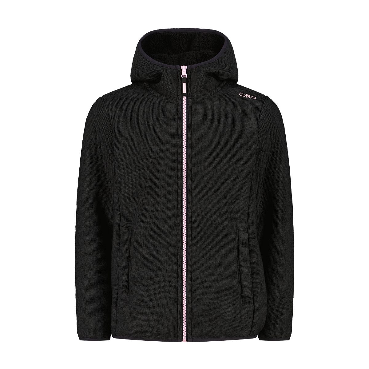 CMP Strickfleecejacke mit fester Kapuze, für Sportmode und Outdoormode