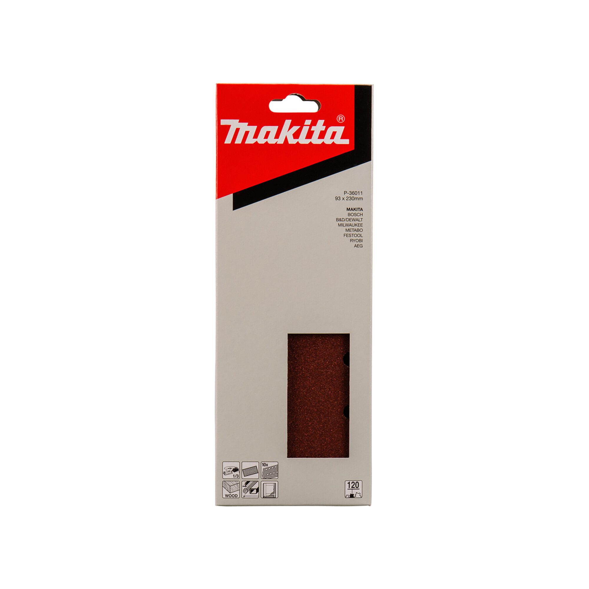 Makita Schleifpapier Makita Schleifpapier 93x230mm K120 P-36011 (P-36011) 10 Stk
