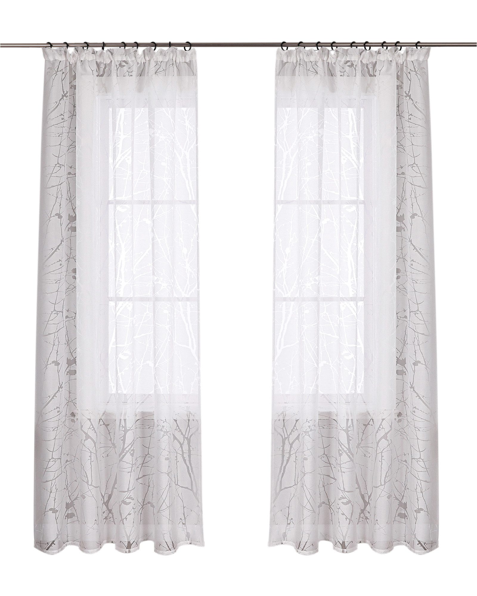 Joyswahl Gardine (1 St), Kräuselband, transparent, Romantisches Winter-Ambi günstig online kaufen