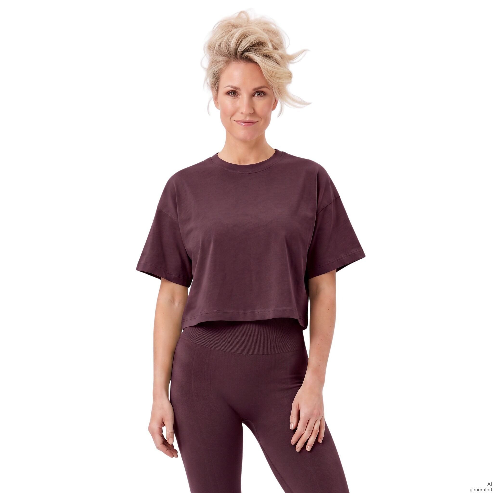 TAO Yoga & Relax Shirt FLEXY Shortcutted T-Shirt Oversized Optimal für Yoga, Pilates, Fitness und Freizeit