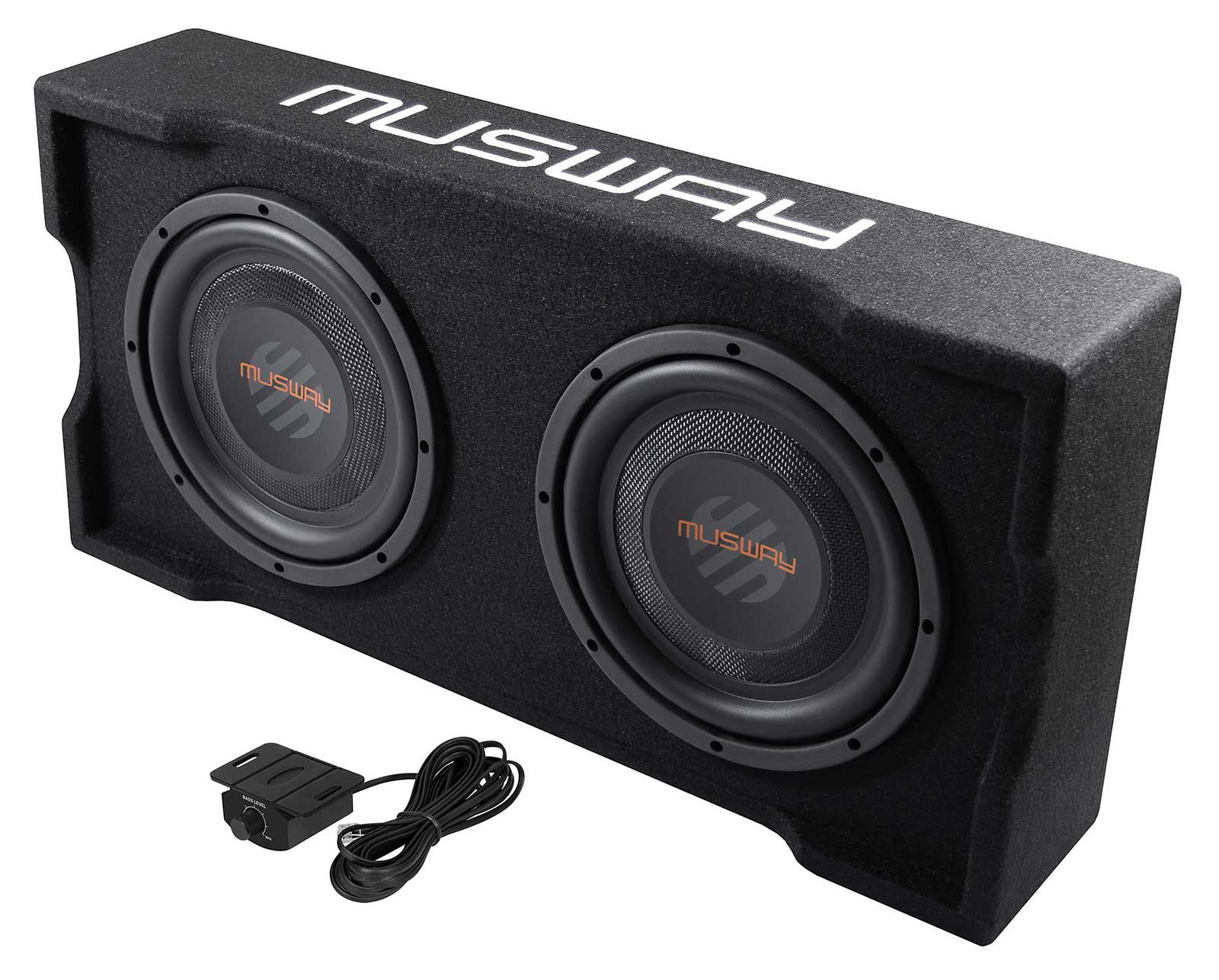Musway MUSWAY MF210A Aktiv Gehäusesubwoofer Flachbauweise 25 cm Auto-Subwoofer