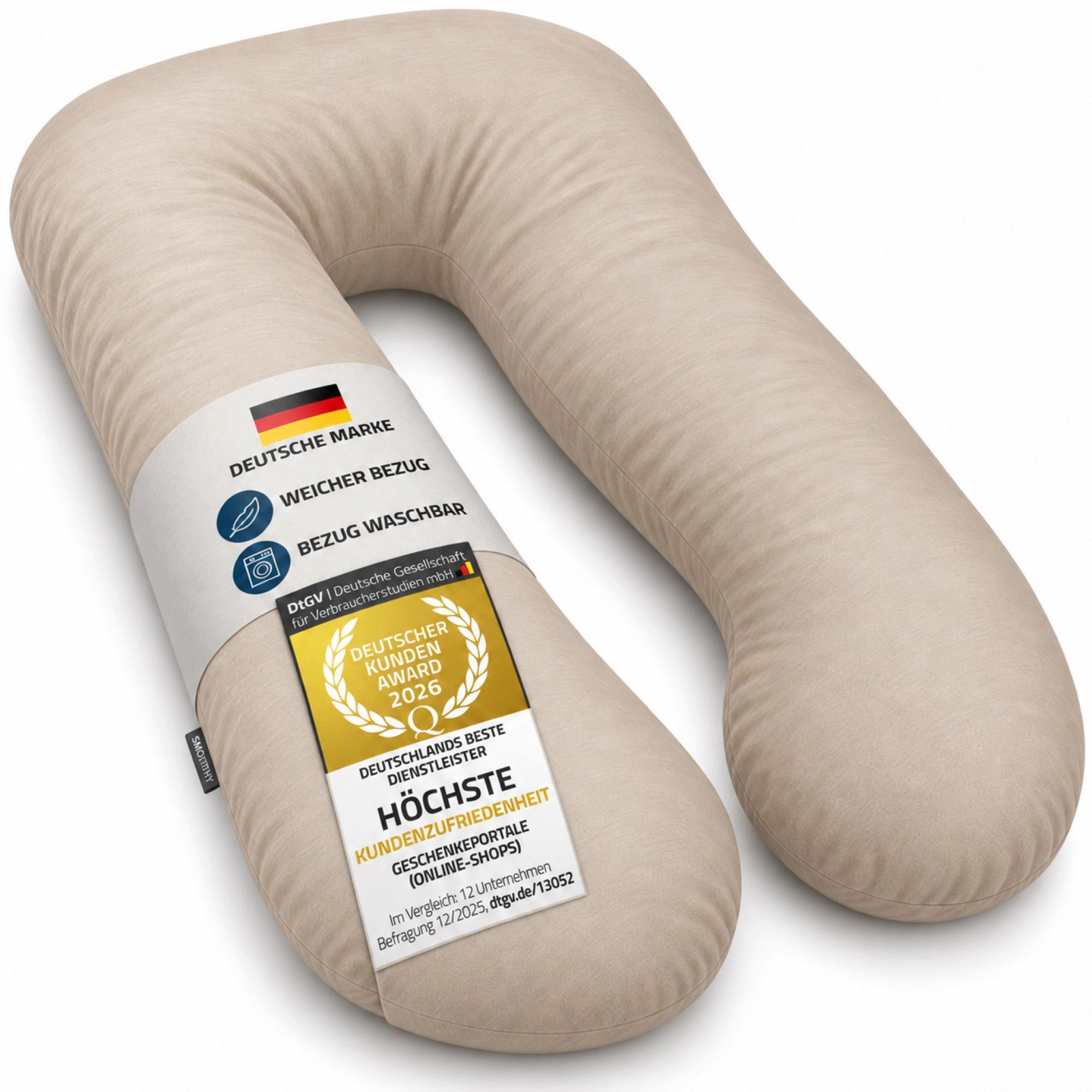 Smoothy Stillkissen SMOOTHY Vollkörper Schwangerschaftskissen – U-förmiges Stillkissen, Baby-Kissen & Stillkissen in U-Form