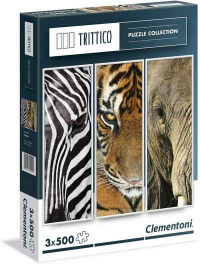 Clementoni® Puzzle Puzzle - Animals (3x500 Teile), 1500 Puzzleteile
