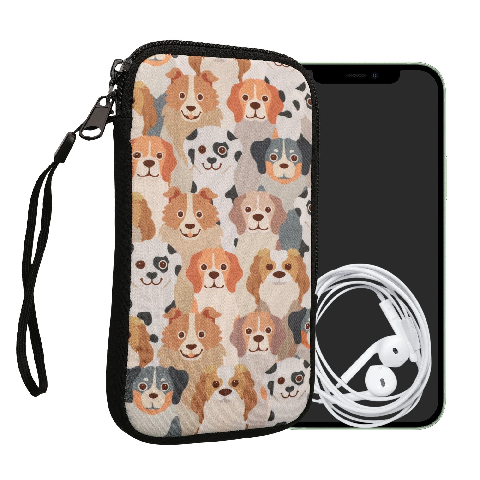 kwmobile Handytasche Handytasche für Smartphones M - 5,5" (1-tlg), Neopren Handy Tasche Hülle Cover Case Schutzhülle
