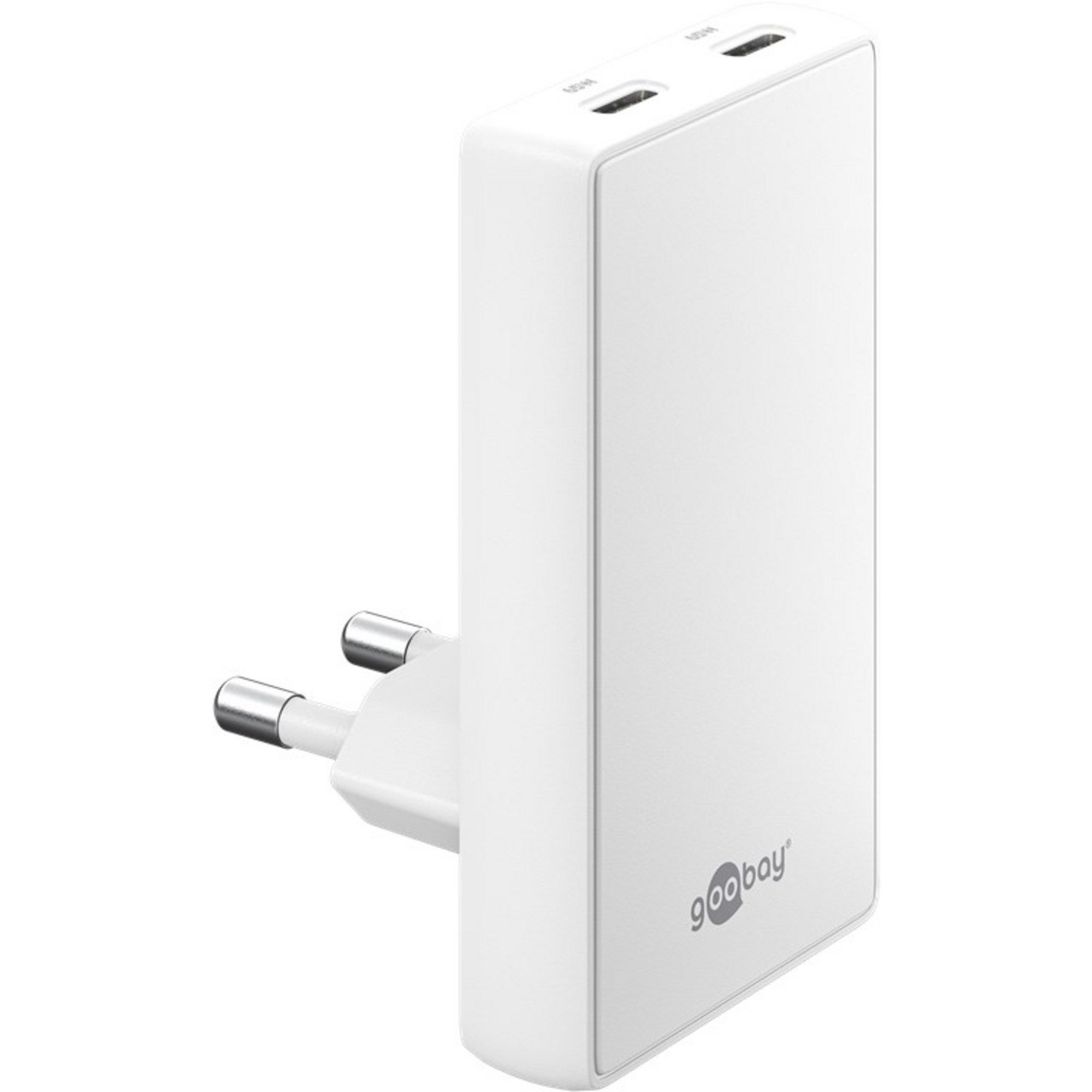 Goobay goobay USB-C PD GaN 90° Dual-Schnelladegerät 65 W, Netzteil