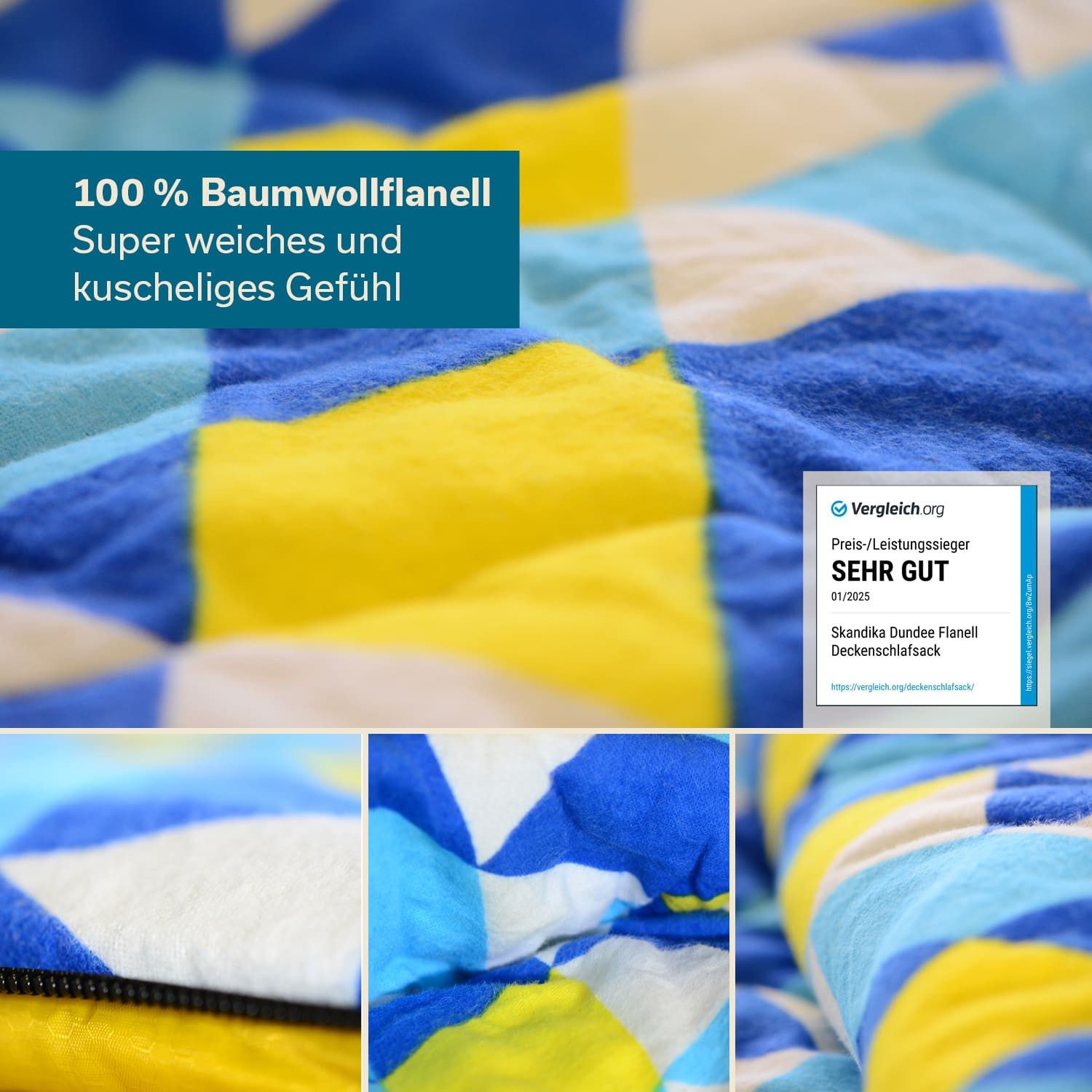 Skandika Deckenschlafsack Dundee + Kopfkissen, 3 günstig online kaufen