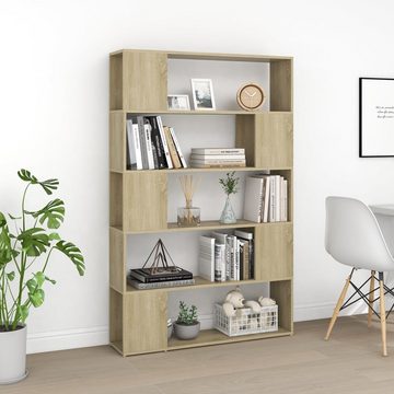furnicato Bücherregal Raumteiler Sonoma-Eiche 100x24x155 cm Holzwerkstoff