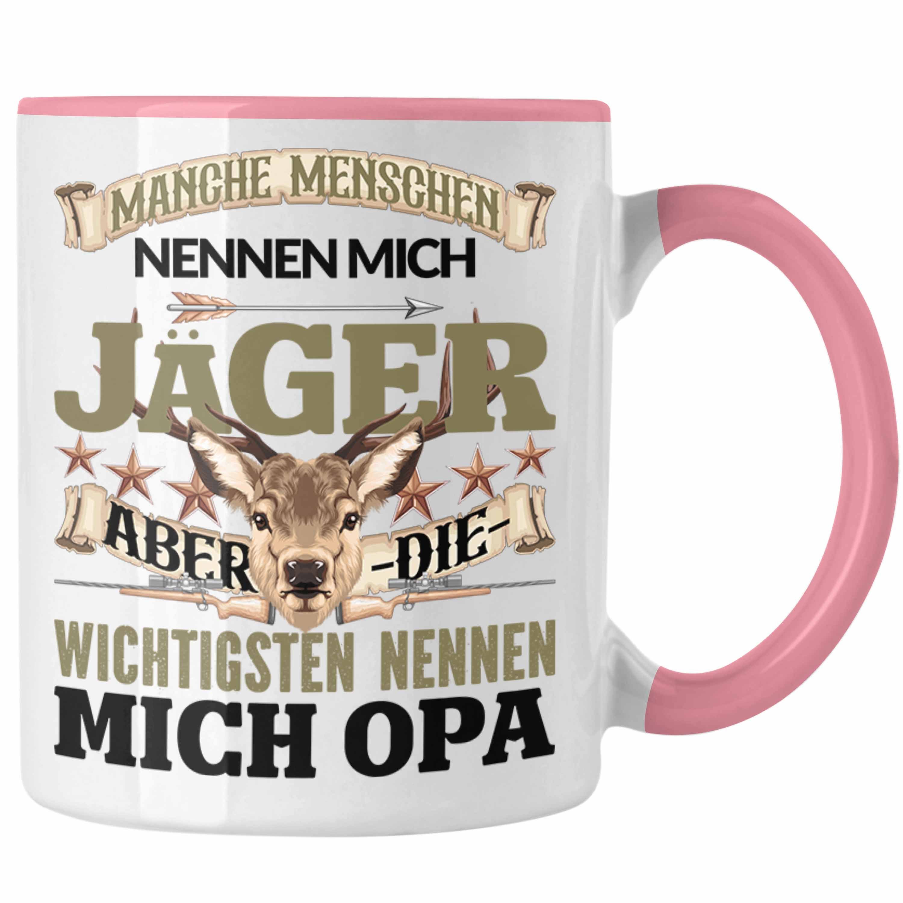 Opa Jäger Jagd Tasse Trendation Tasse Geschenkidee Rosa für Opa Vatert besten Jäger Geschenk