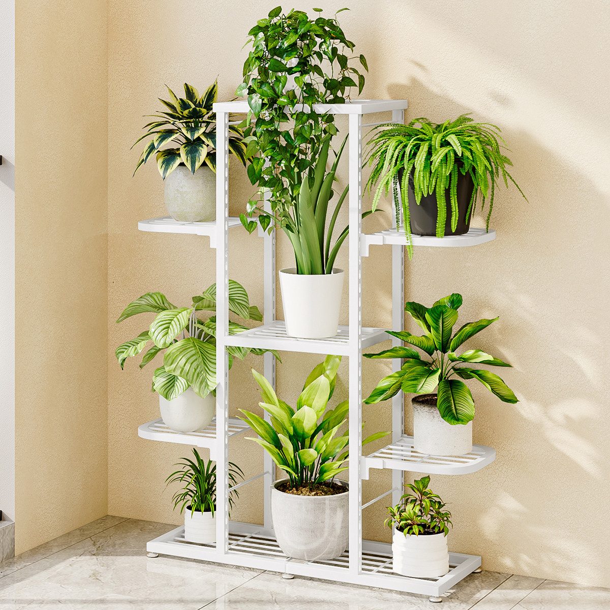 GarveeMore Blumenständer Pflanzenständer 5/7 Etagen Indoor günstig online kaufen