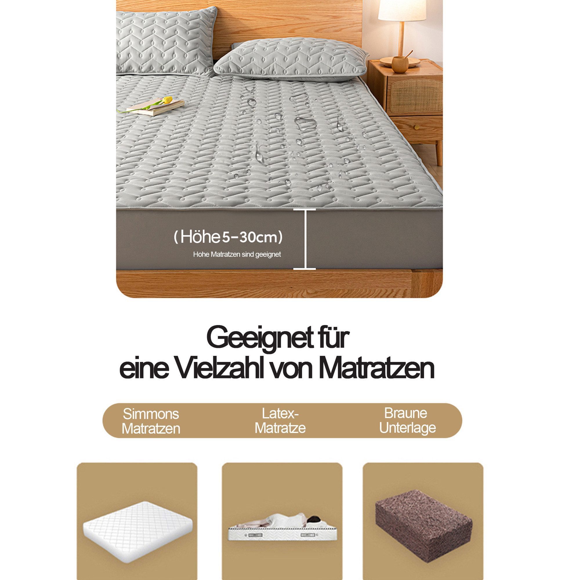 OYLCDI Bettlaken Matratzenauflage Wasserdicht und Atmungsaktiv günstig online kaufen
