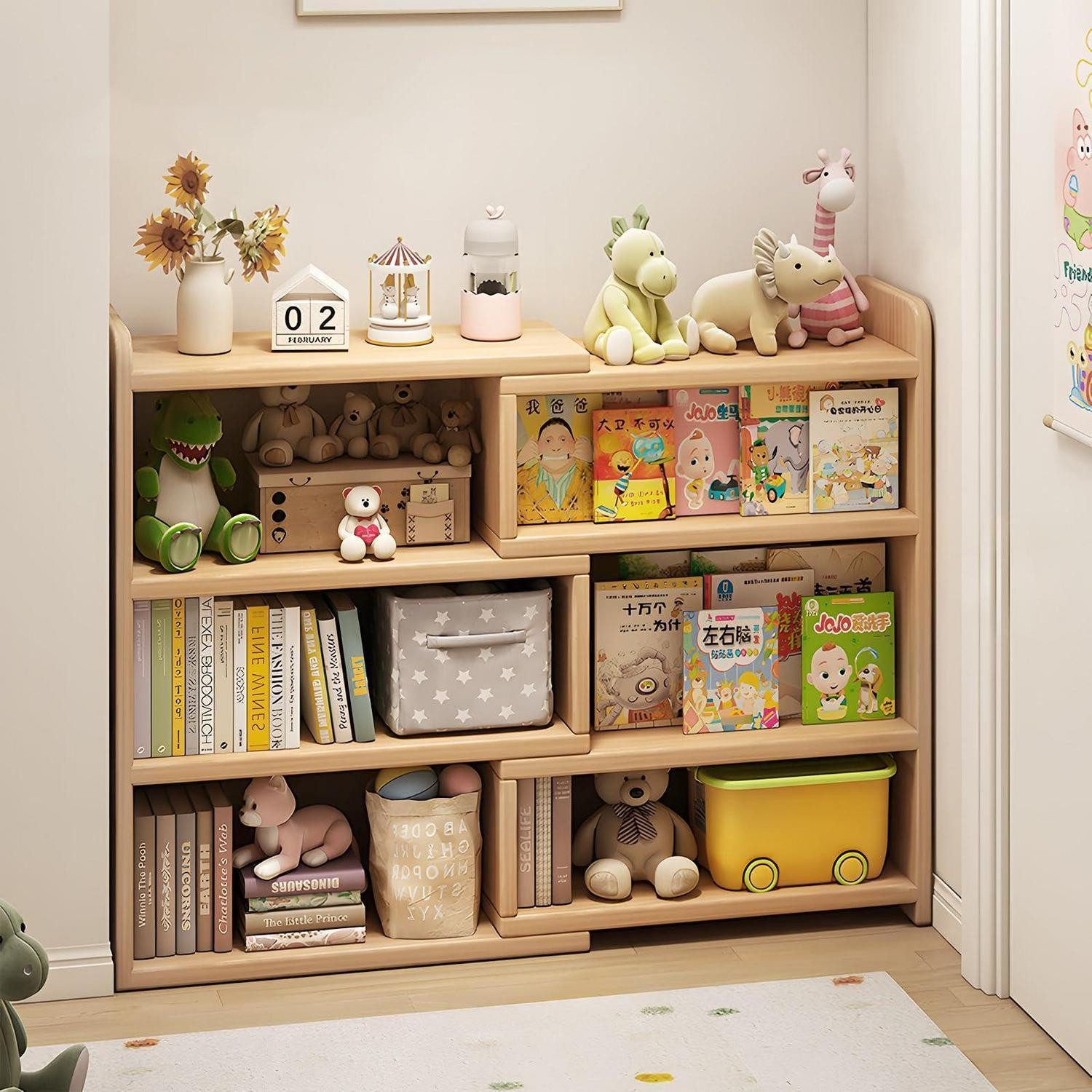 LuxusKollektion Bücherregal Bücherregal Holz Verstellbar 60-110cm, 1-tlg.