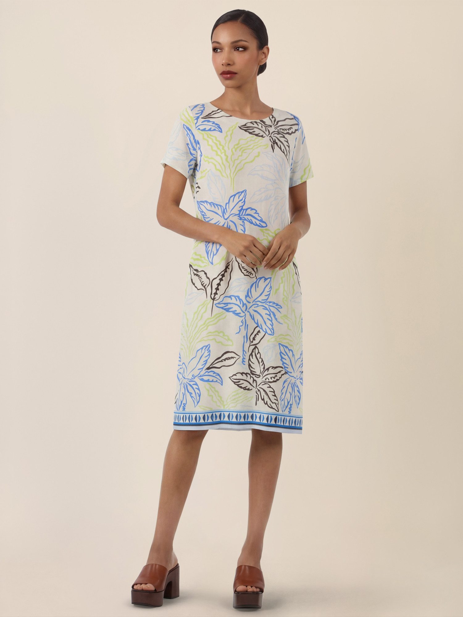 Apart Jerseykleid mit Palmenprint