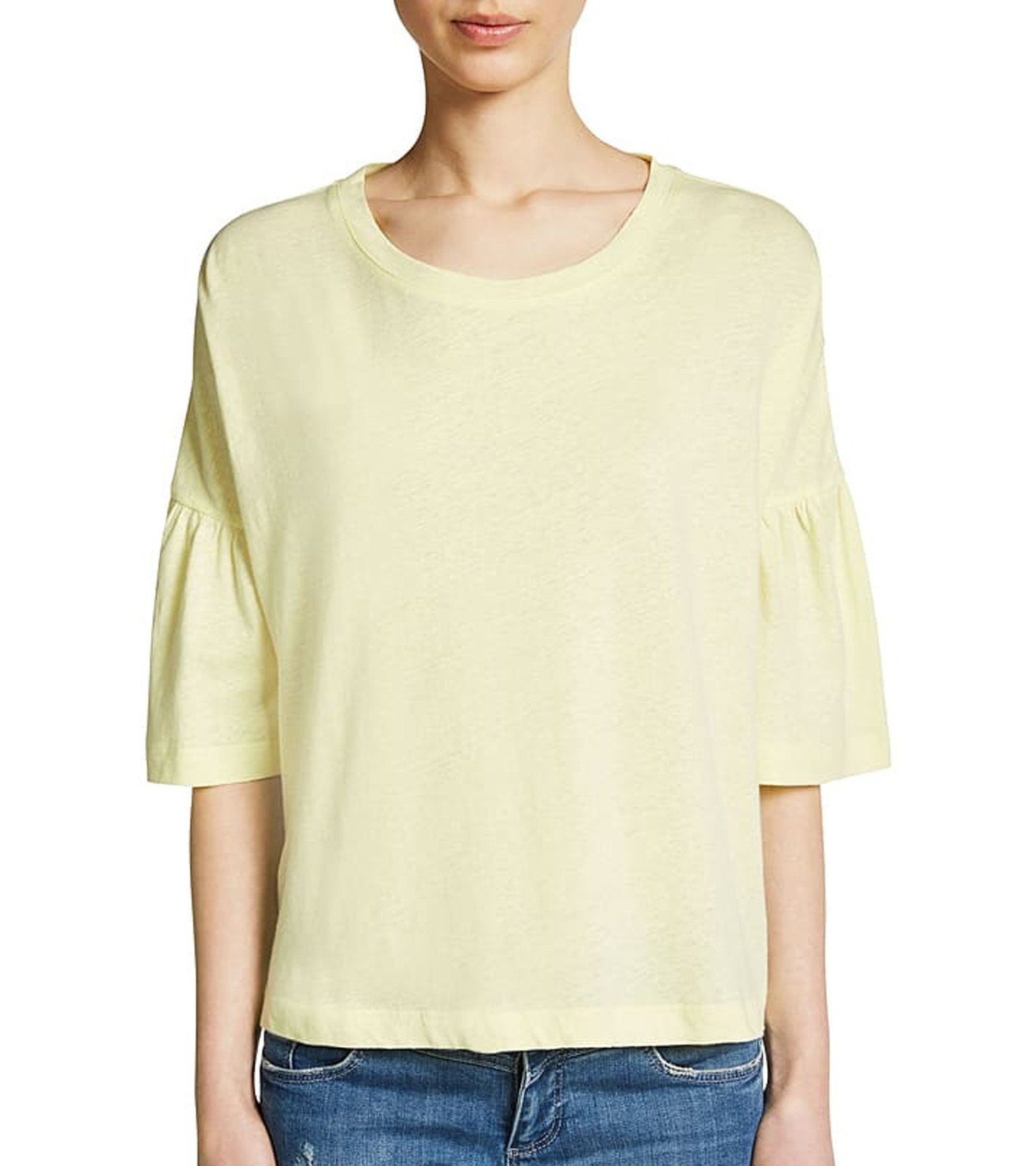 Oui Shirttop »gelb regular fit« (1-tlg) online kaufen | OTTO