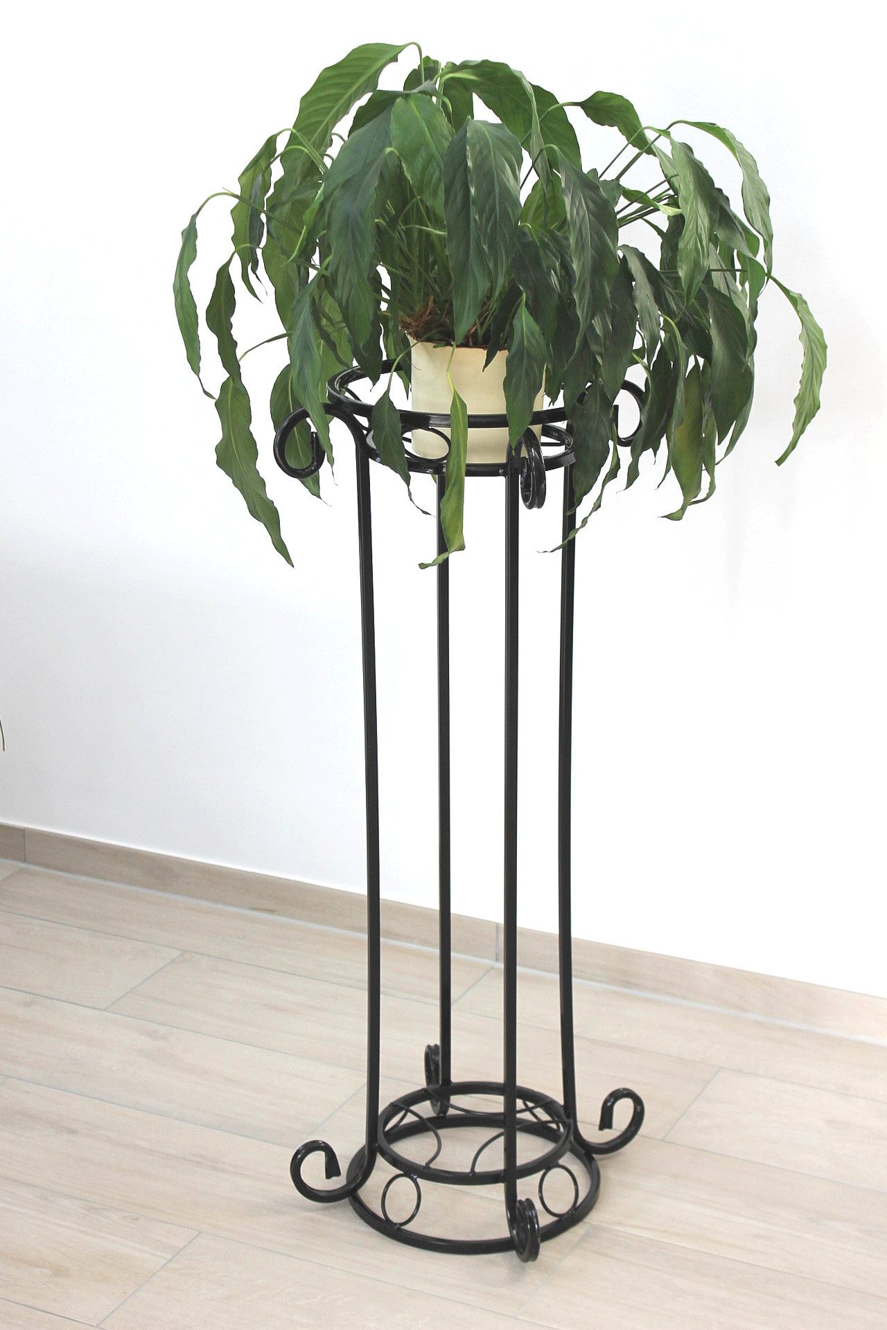 DanDiBo Blumenhocker Blumensäule Metall Schwarz 97 cm KW042 Blumenhocker Pflanzenständer, Pflanzensäule