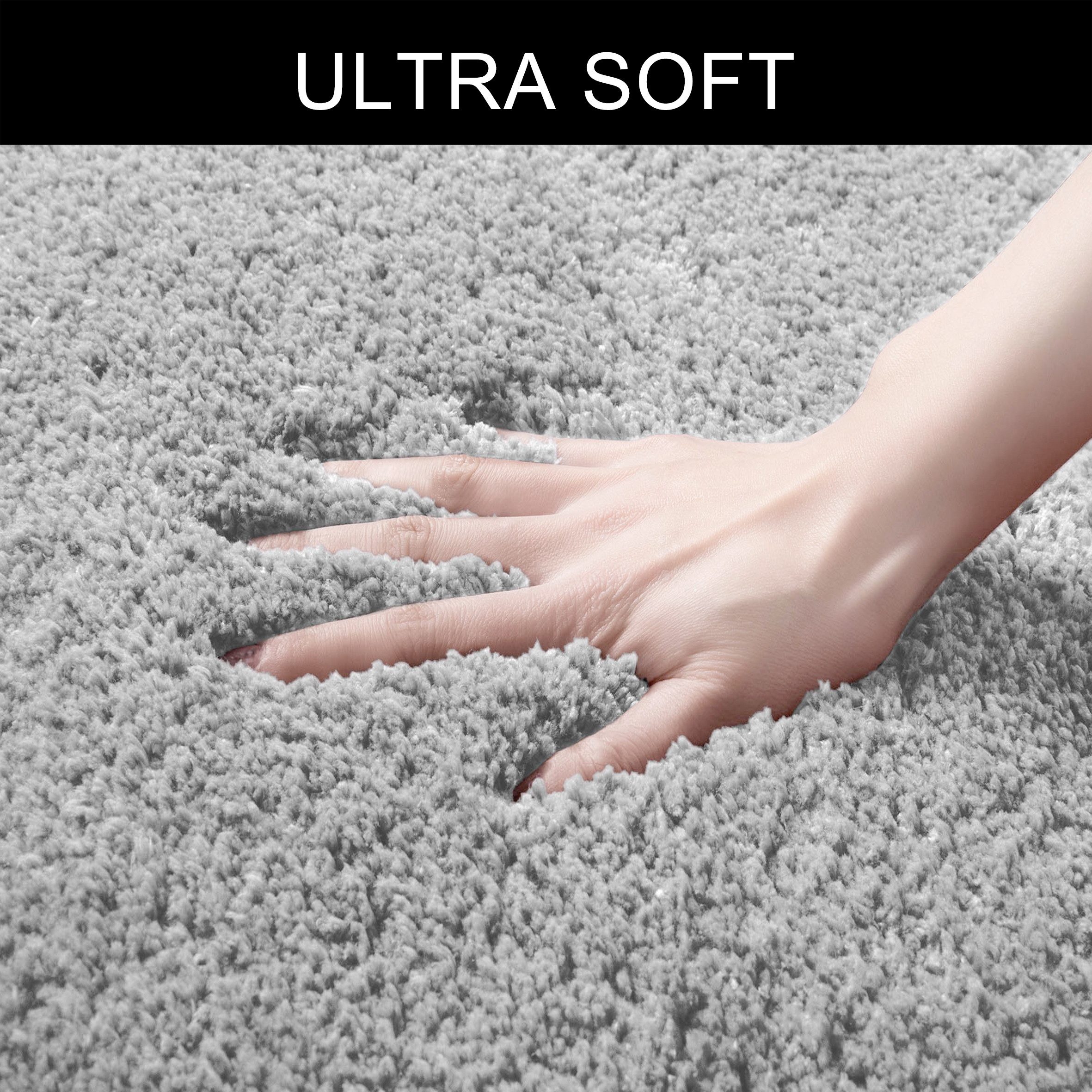 OTTO home Badematte Sanremo, Badvorleger, Badezimmer Teppich, sehr weich, Höhe 30 mm, rutschhemmend beschichtet, fußbodenheizungsgeeignet, schnell trocknend, Polyester, rechteckig, Badteppich, unifarben, rechteckig, rund & als 3-tlg. Set erhältlich
