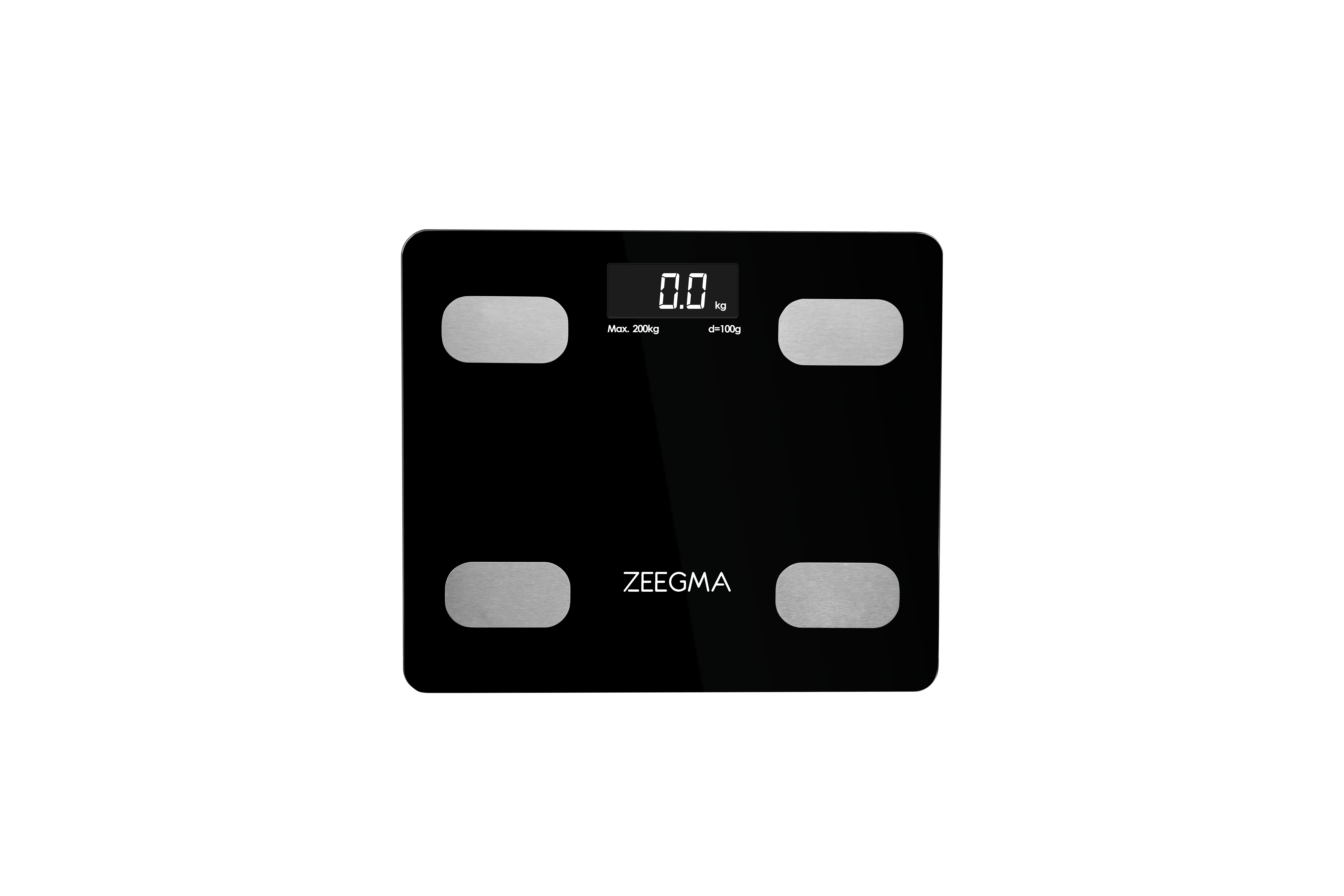 Zeegma Personenwaage GEWIT, 17 Körperparametern doppelt gehärtetes Glas 200 kg APP