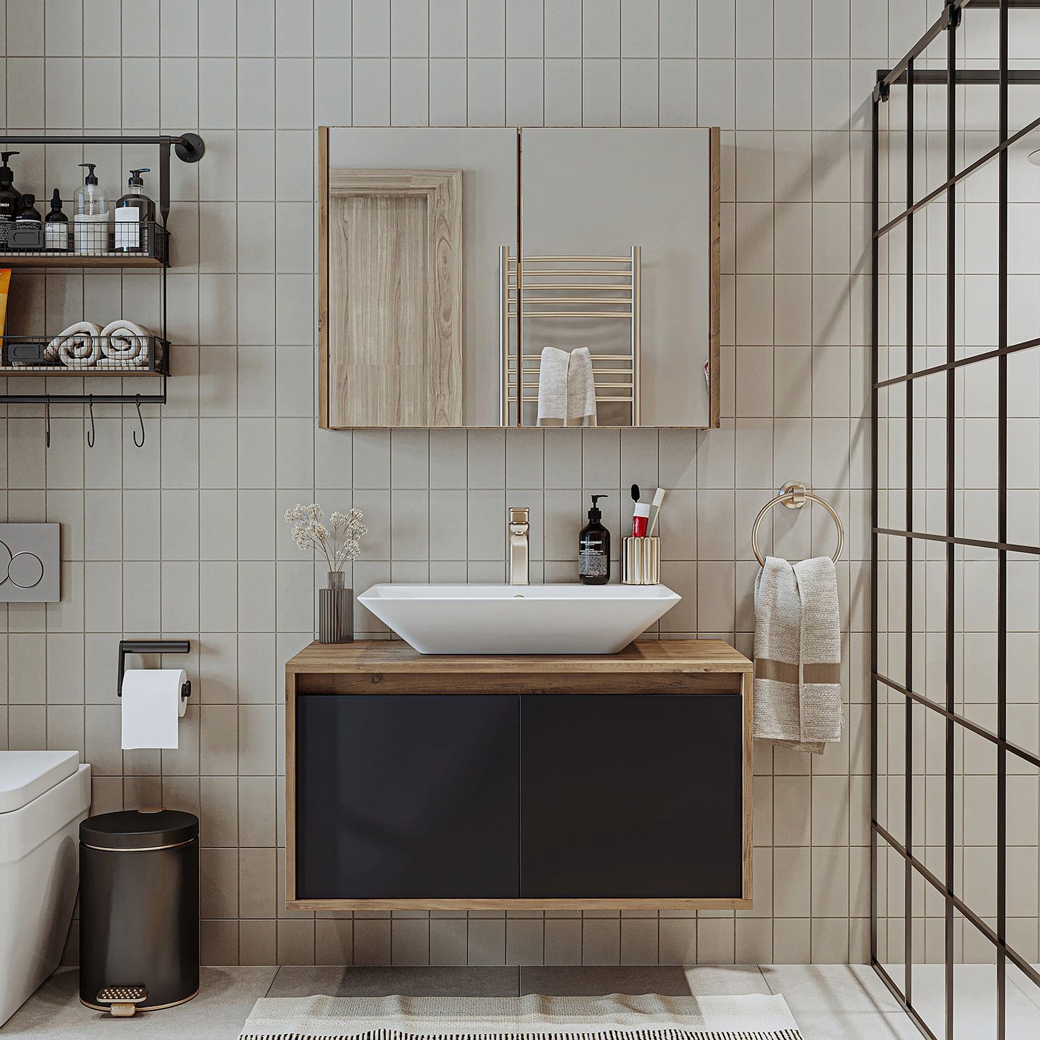 Roomart Badmöbel-Set, (Roomart Badmöbel Set Waschbecken günstig online kaufen