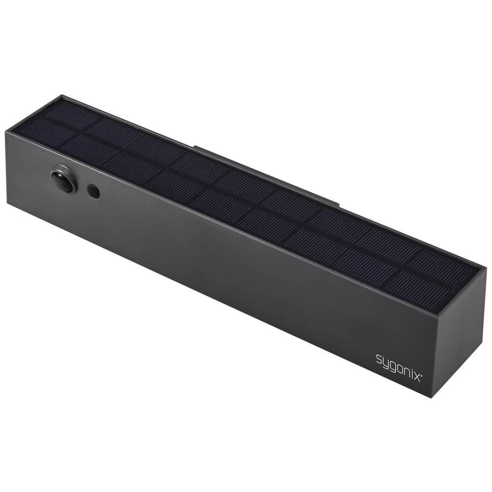Sygonix Außen-Deckenleuchte SOLAR WANDLEUCHTE INKL. PIR-SENSOR SY-5801968, Akkubetrieb, Mit Sensor, Mit Schalter