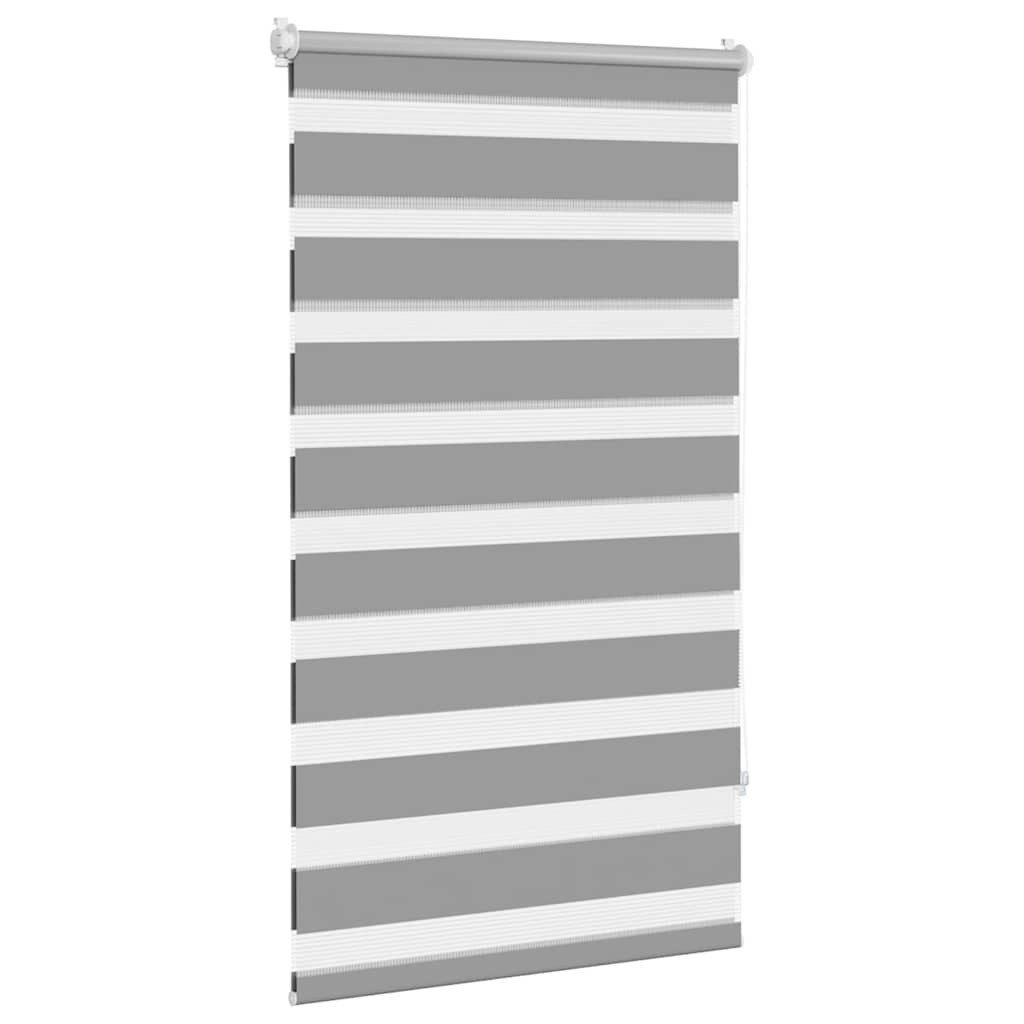 Rollo Zebra-Rollo 70,9 x 120 cm, Stoffbreite 66,7 cm, grau, vidaXL