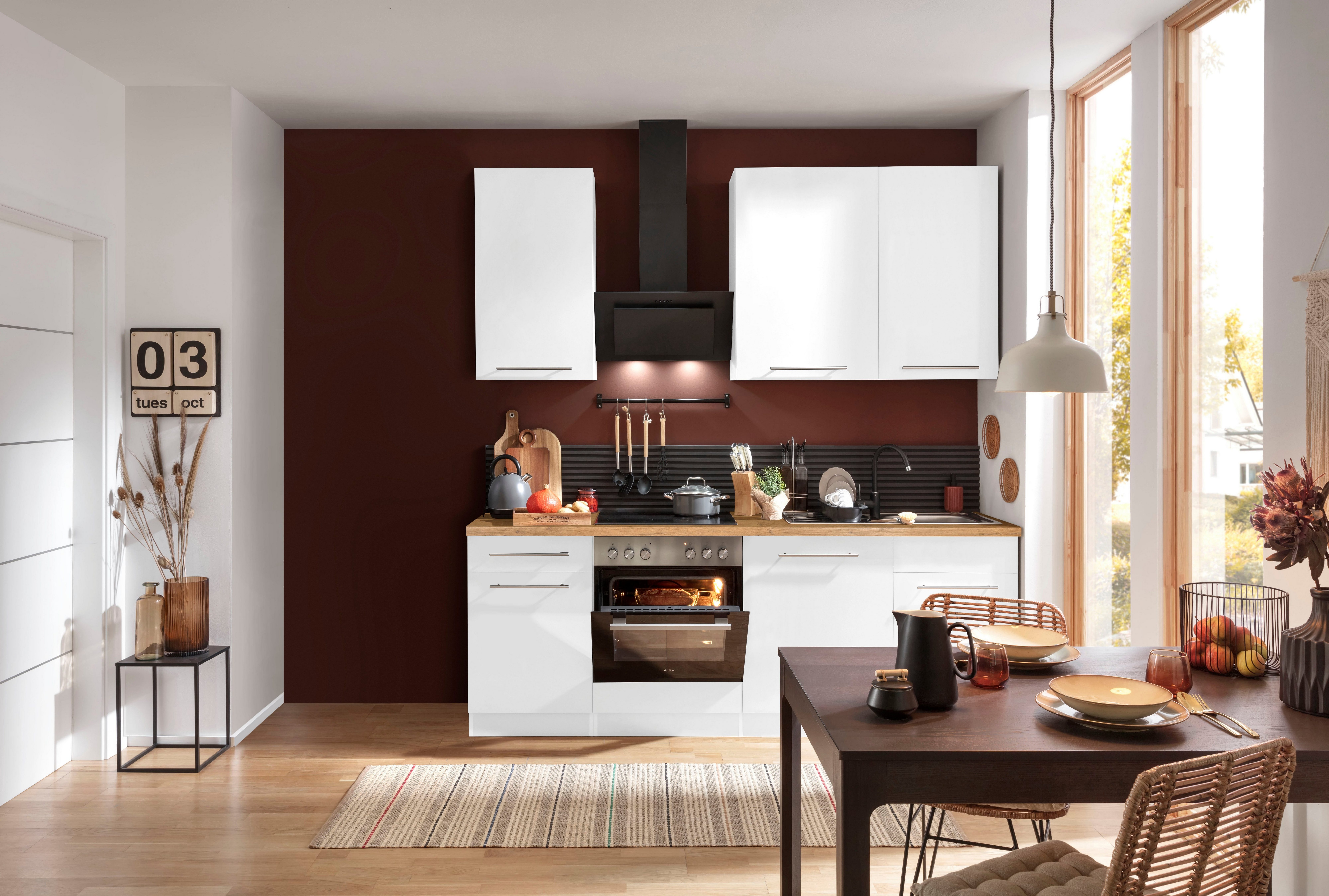 wiho Küchen Küchenzeile Unna, mit E-Geräten, Breite 220 cm günstig online kaufen