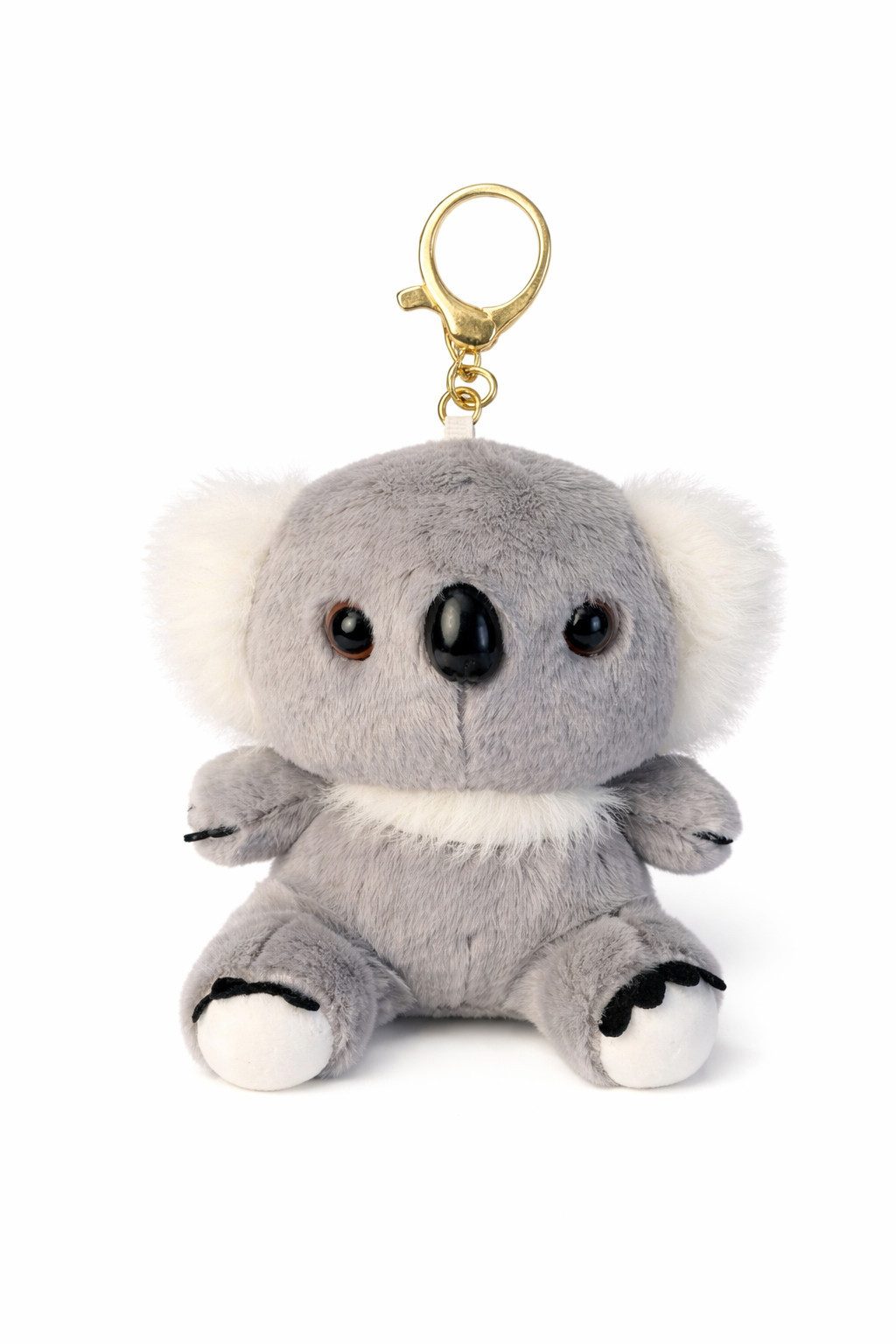 soma Schlüsselanhänger Koala Schlüsselanhänger Plüsch 12cm weich Kuscheltier Anhänger grau (Set, 1-tlg., Geschenk-Set), Extra weich mit stabilem Metallring und detailreichem Design