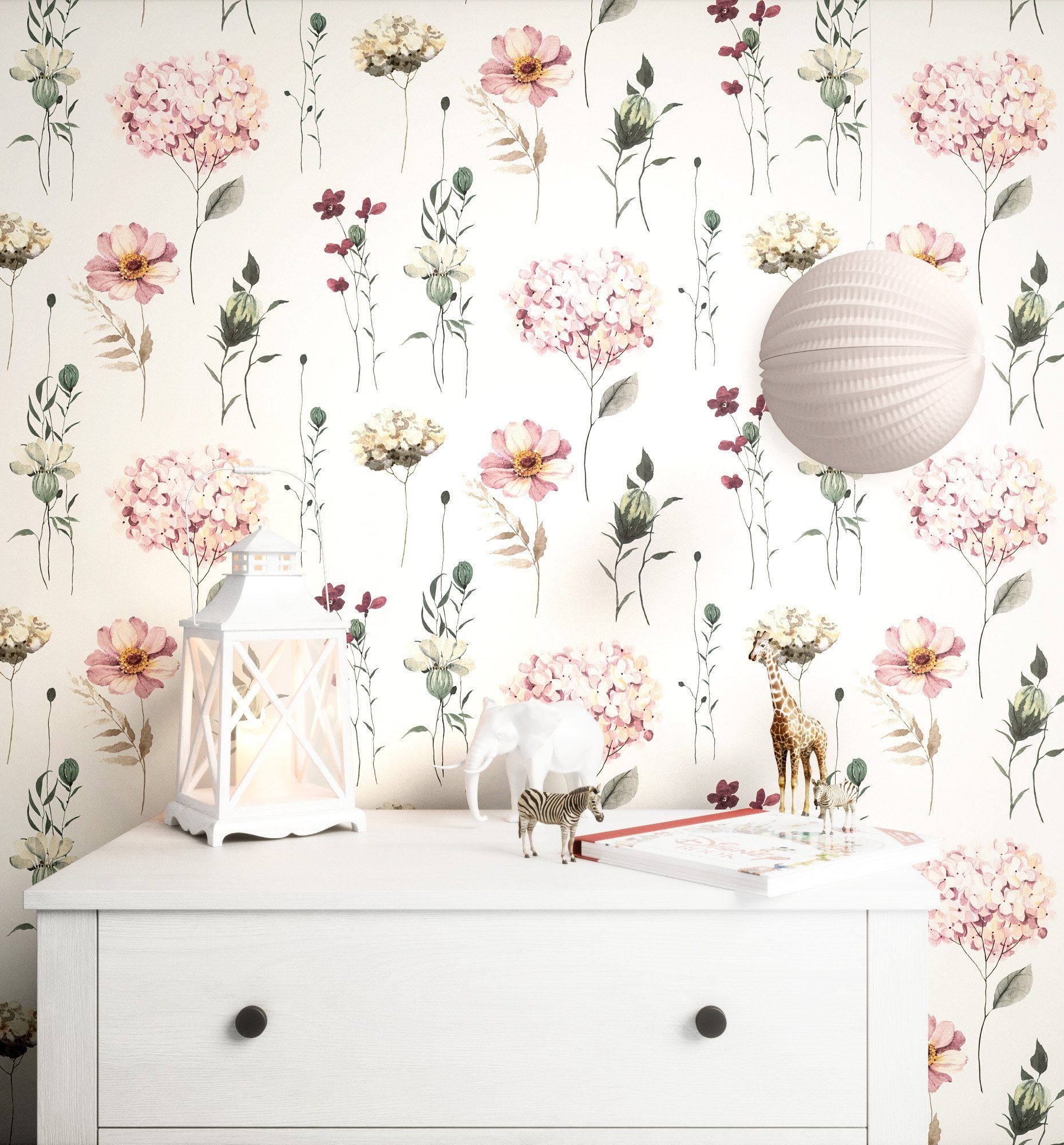 Newroom Vliestapete, Rosa Tapete Kinder Blumen günstig online kaufen