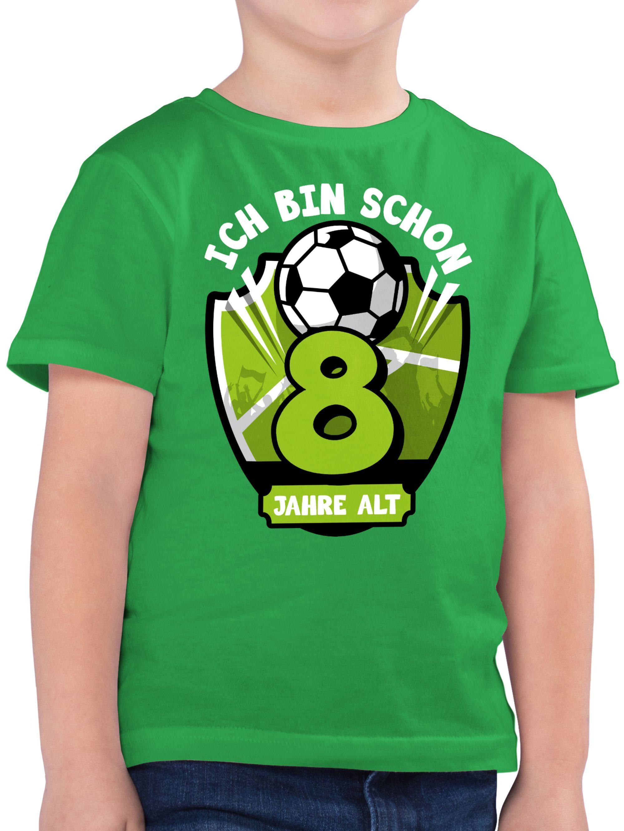 1 alt acht Grün Jahre Geburtstag Ich Fußball Shirtracer T-Shirt 8. schon bin