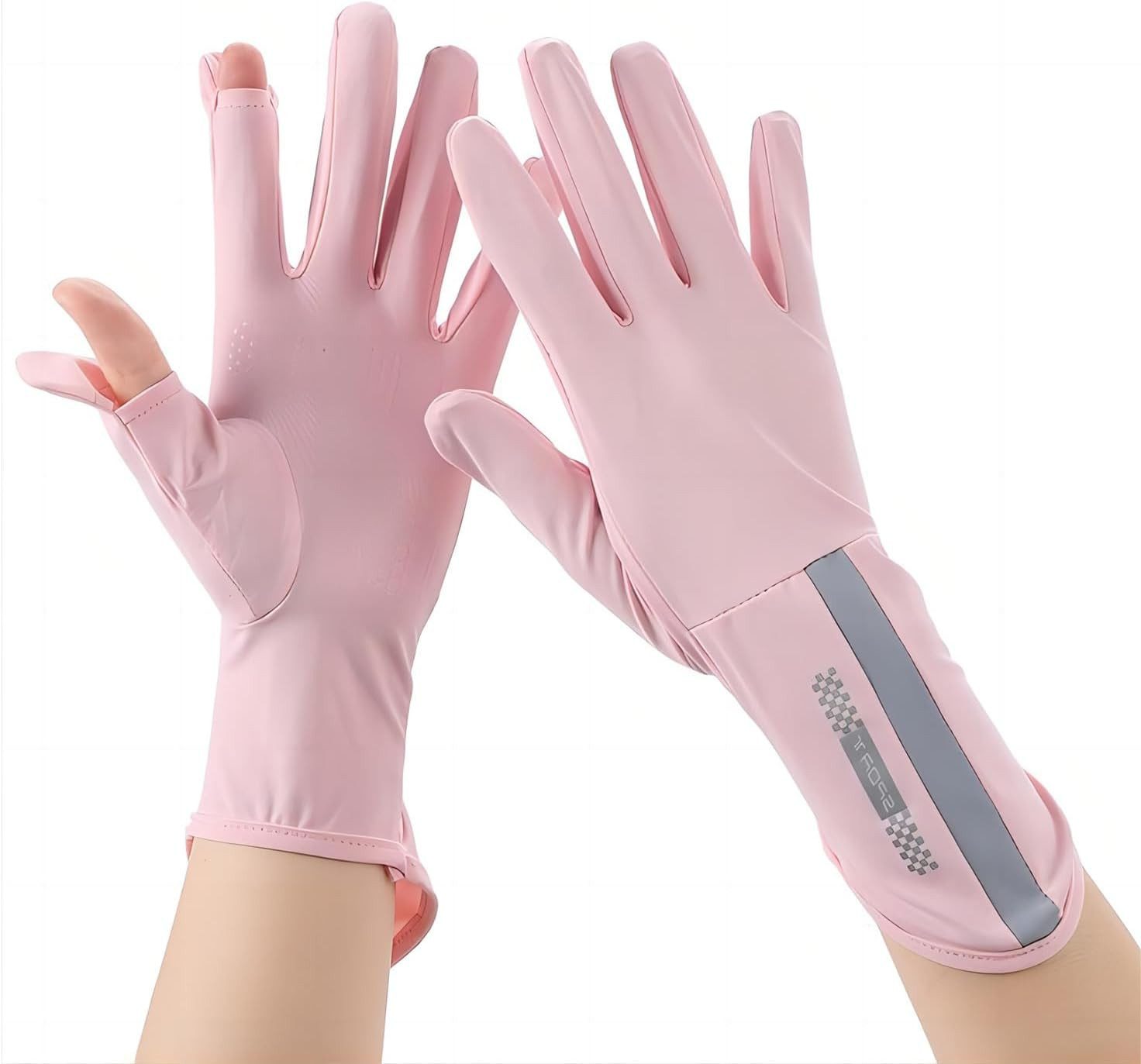 Zaewry Fahrradhandschuhe Rutschfeste UV-Schutz-Handschuhe für Damen,Atmungsaktiv und leicht