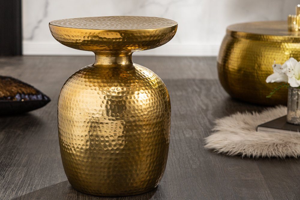 riess-ambiente Beistelltisch ORIENT 50cm gold, Hammerschlag Design · Metall günstig online kaufen