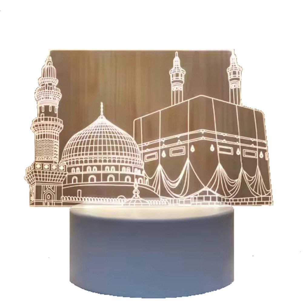 Little Lorien Nachtlicht Islamisch Kaaba, AL Madinah Nachtlicht Multicolor mit 16 Farben, LED wechselbar, 16 Farbe