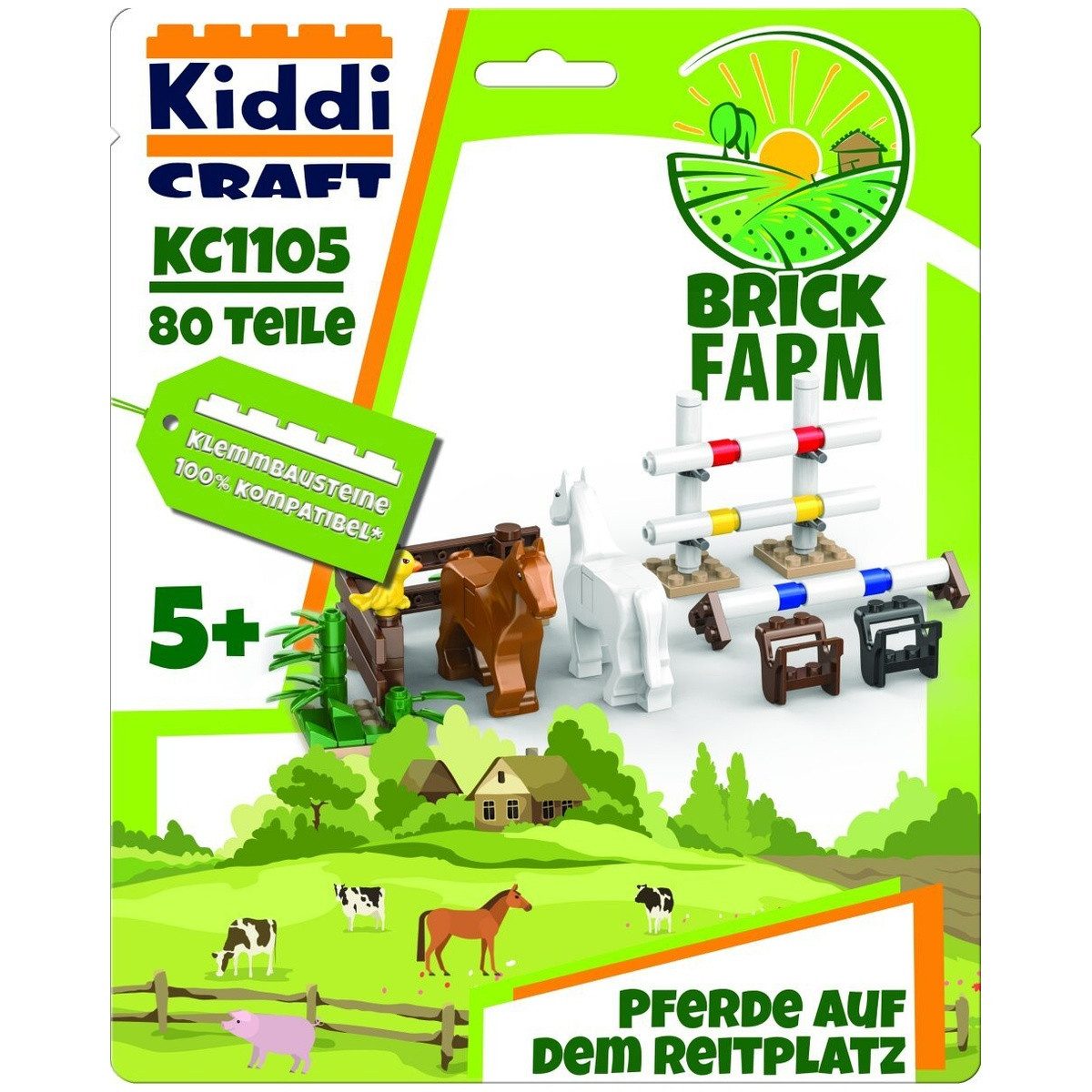 Wisam Kiddicraft KC1105 Pferde auf dem Reitplatz Spielbausteine