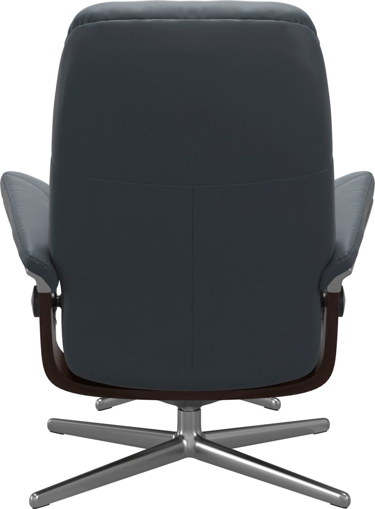 Stressless® Relaxsessel Consul (Set, Relaxsessel mit Hocker), mit Hocker, mit Cross Base, Größe S, M & L, Holzakzent Braun