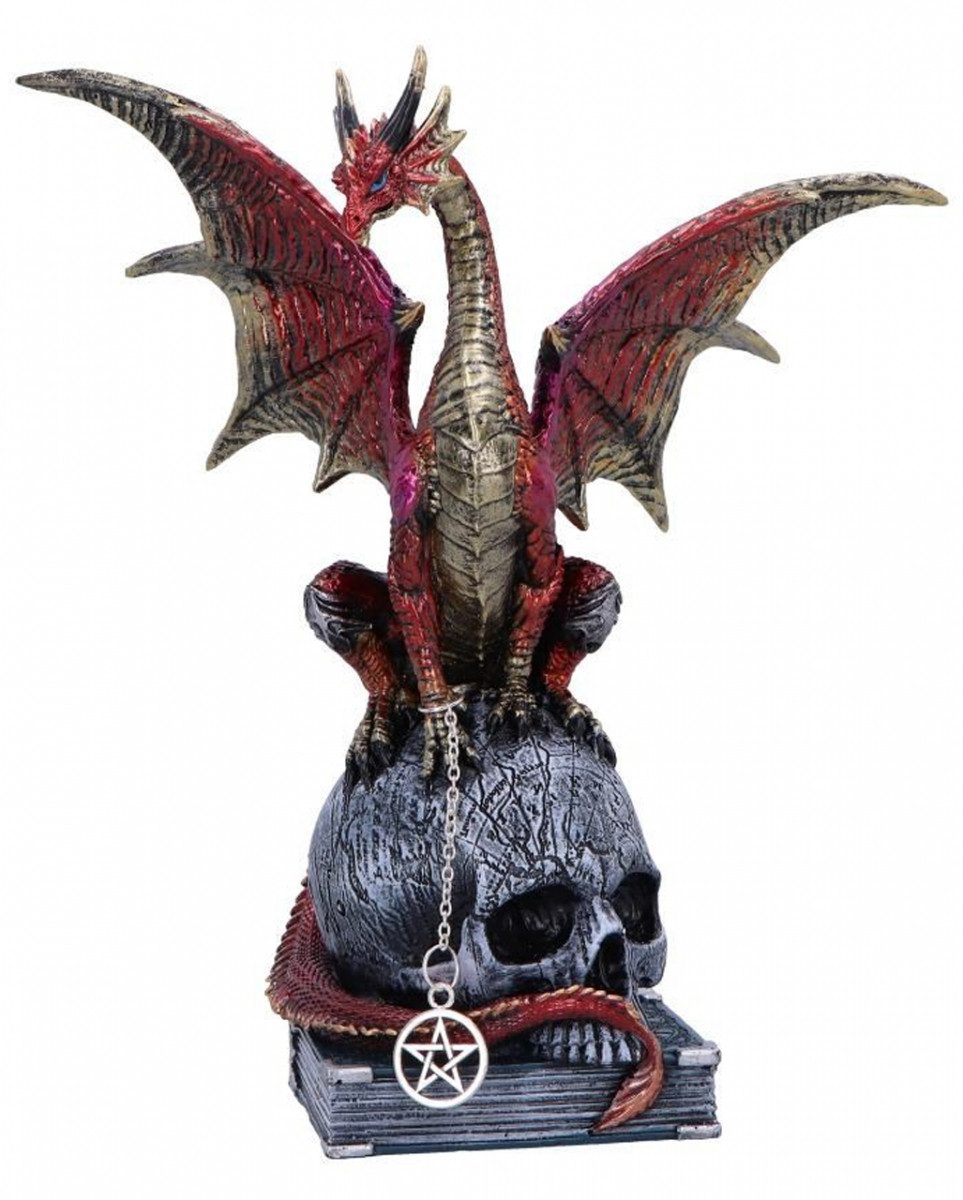 Dekofigur Fate of the World Dragon on Skull Gothic Figur 23c