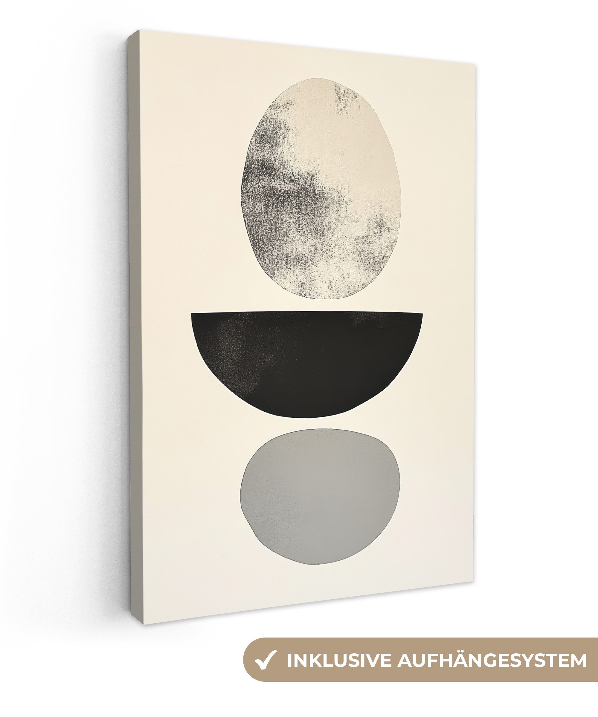 OneMillionCanvasses® Leinwandbild Beige - Japandi - günstig online kaufen