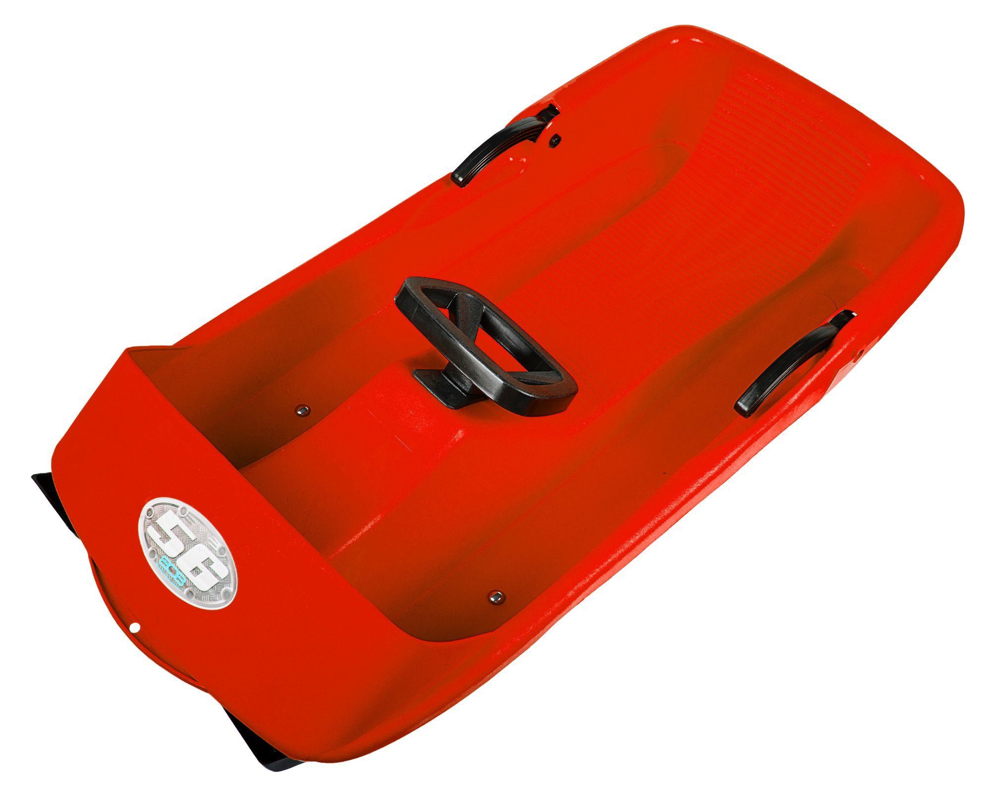 ONDIS24 Schlitten Super Bob rot 1 Sitzer Rodel für Kinder ab 2 Jahren Winter Bob