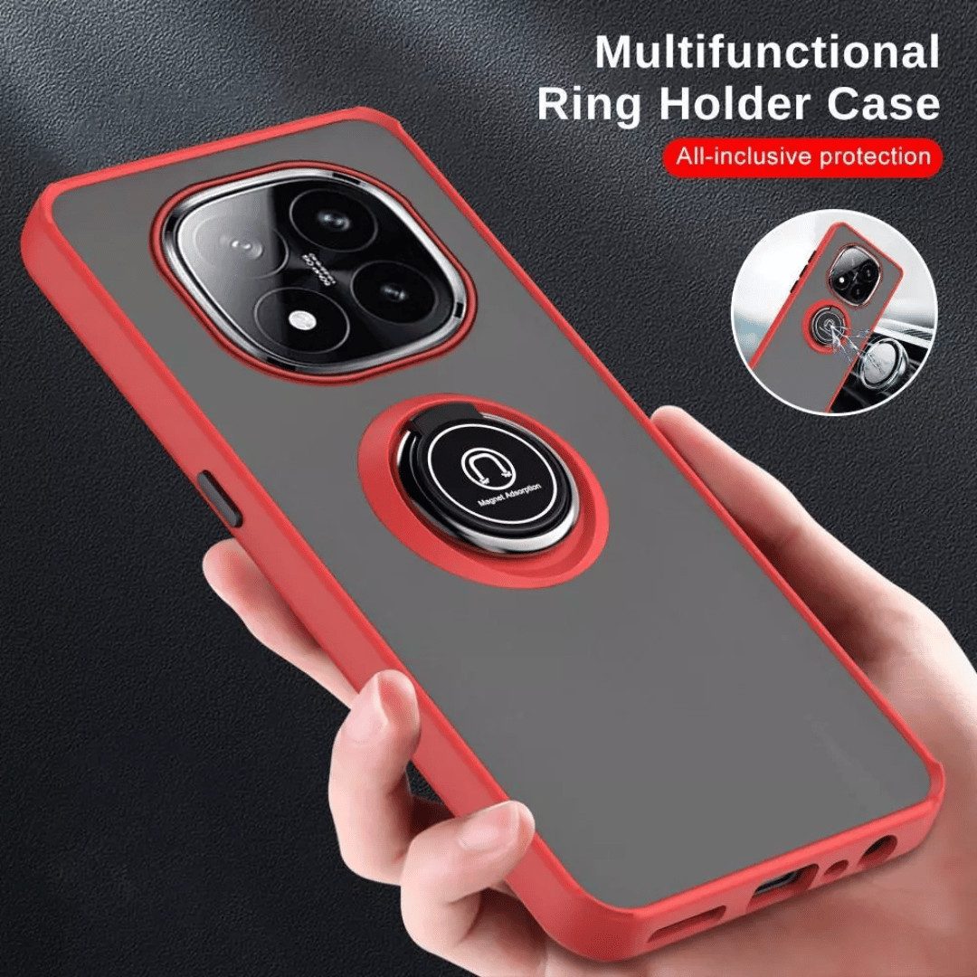 SmartUP Smartphone-Hülle für Xiaomi Redmi Note 14 Pro 5G Schutz Ringhalter Slim Case Tasche 6,67 Zoll, integrierter Ringhalter, Standfunktion – Bild 5 von 5