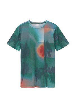 s.Oliver Kurzarmshirt T-Shirt mit Allover-Print