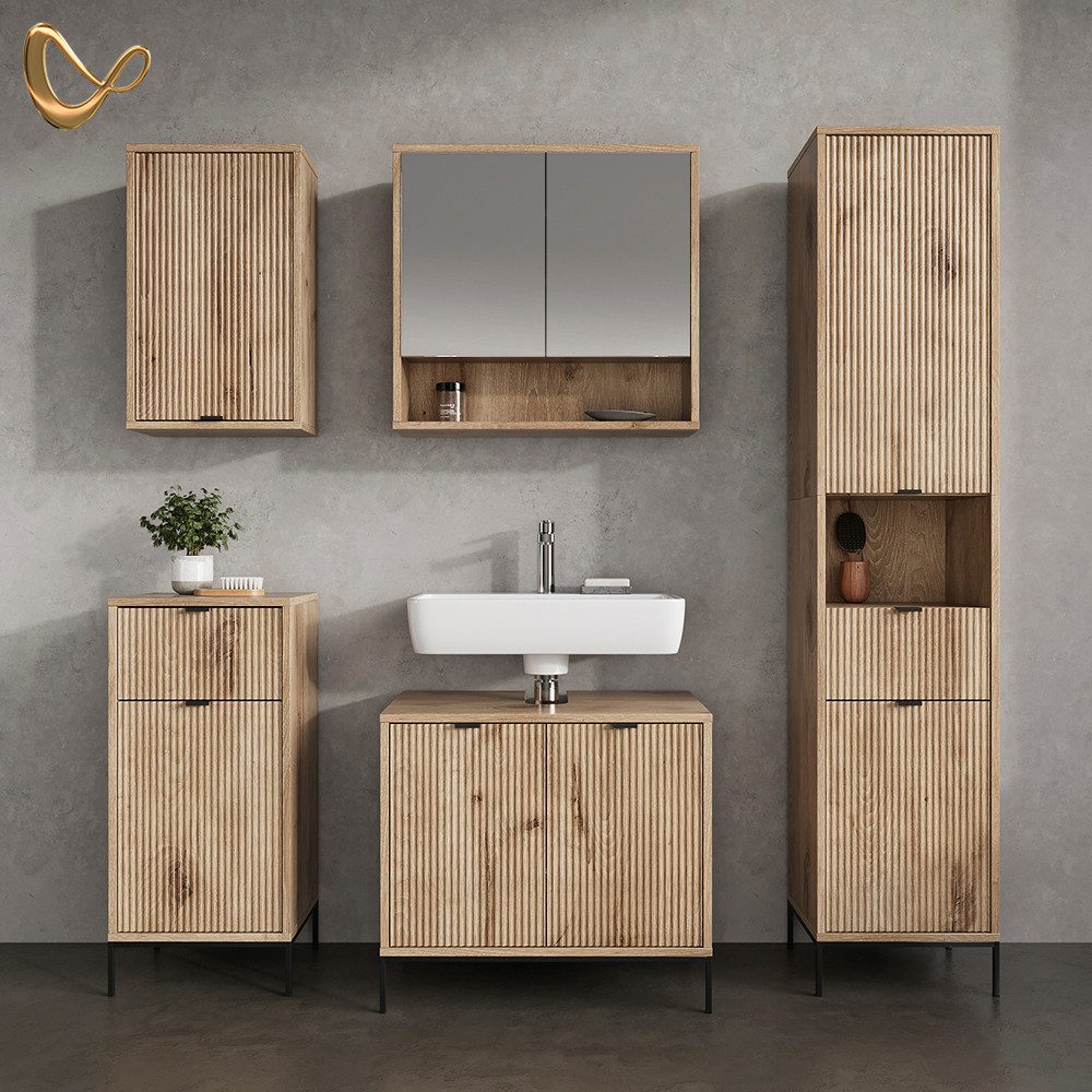 Livinity® Badmöbel-Set ATERNO, Viking Oak, 5 günstig online kaufen