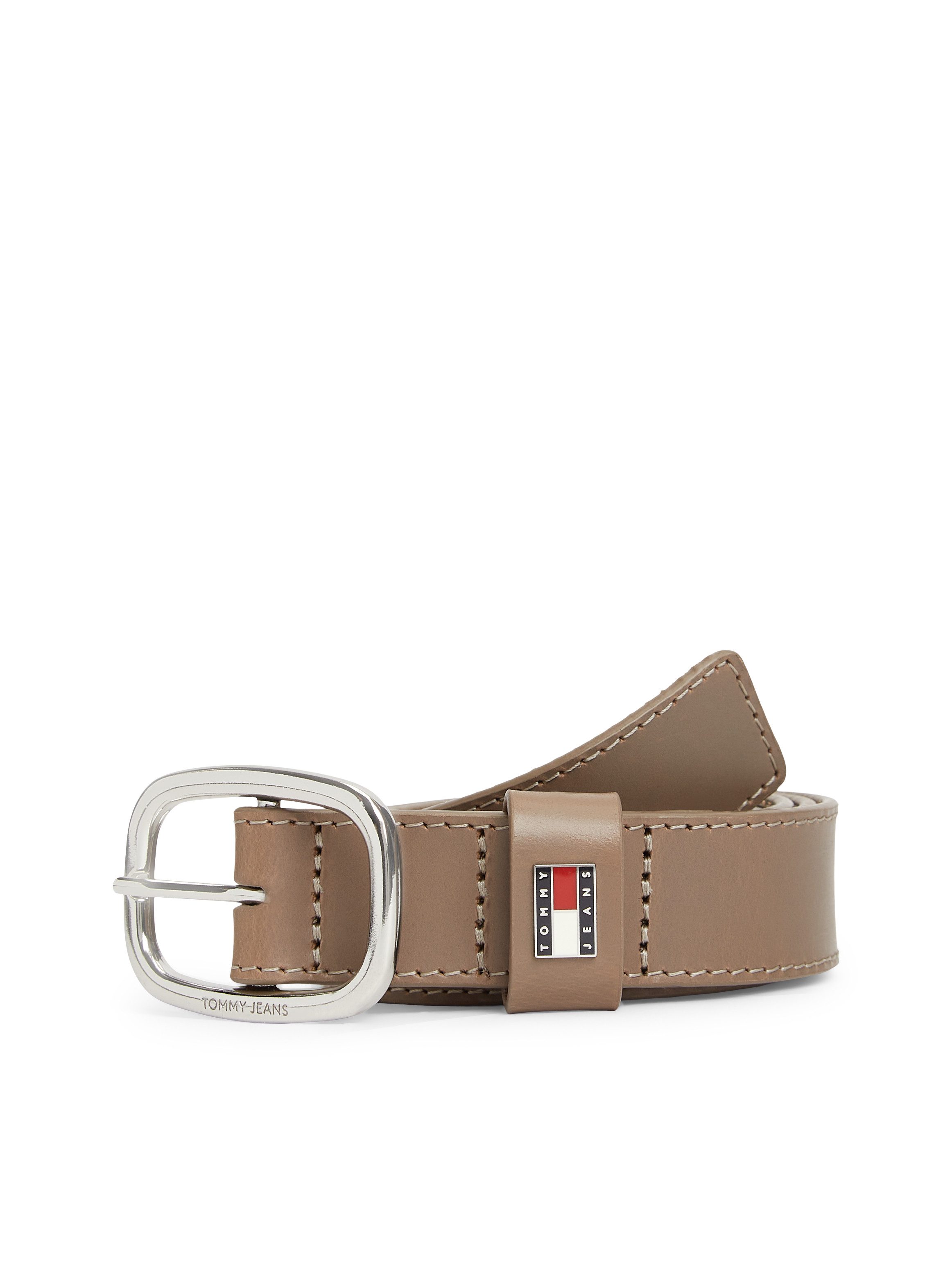 Tommy Jeans Ledergürtel TJW OVAL 3.0 cm breit Ovale Einfachdornschließe und Logo am Verschluss