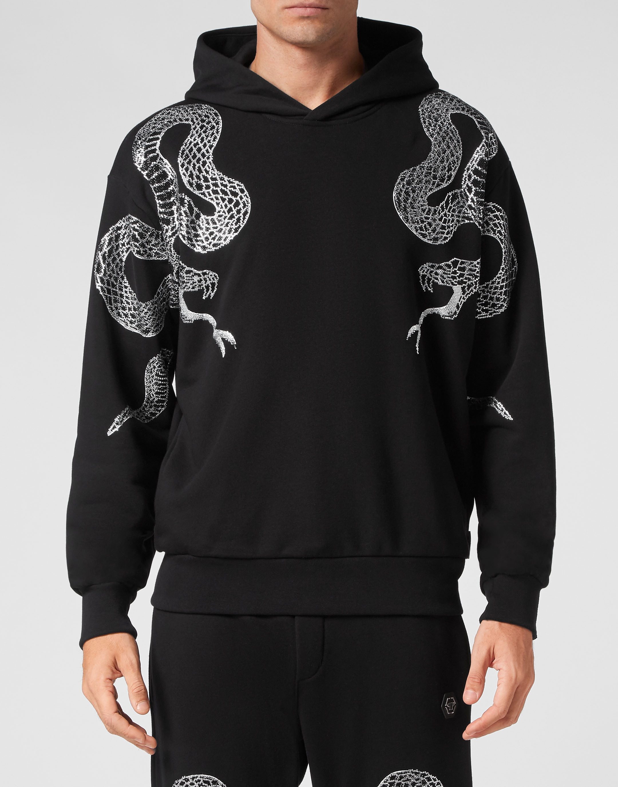 PHILIPP PLEIN Sweatshirt Snake Mit Schmucksteinen günstig online kaufen
